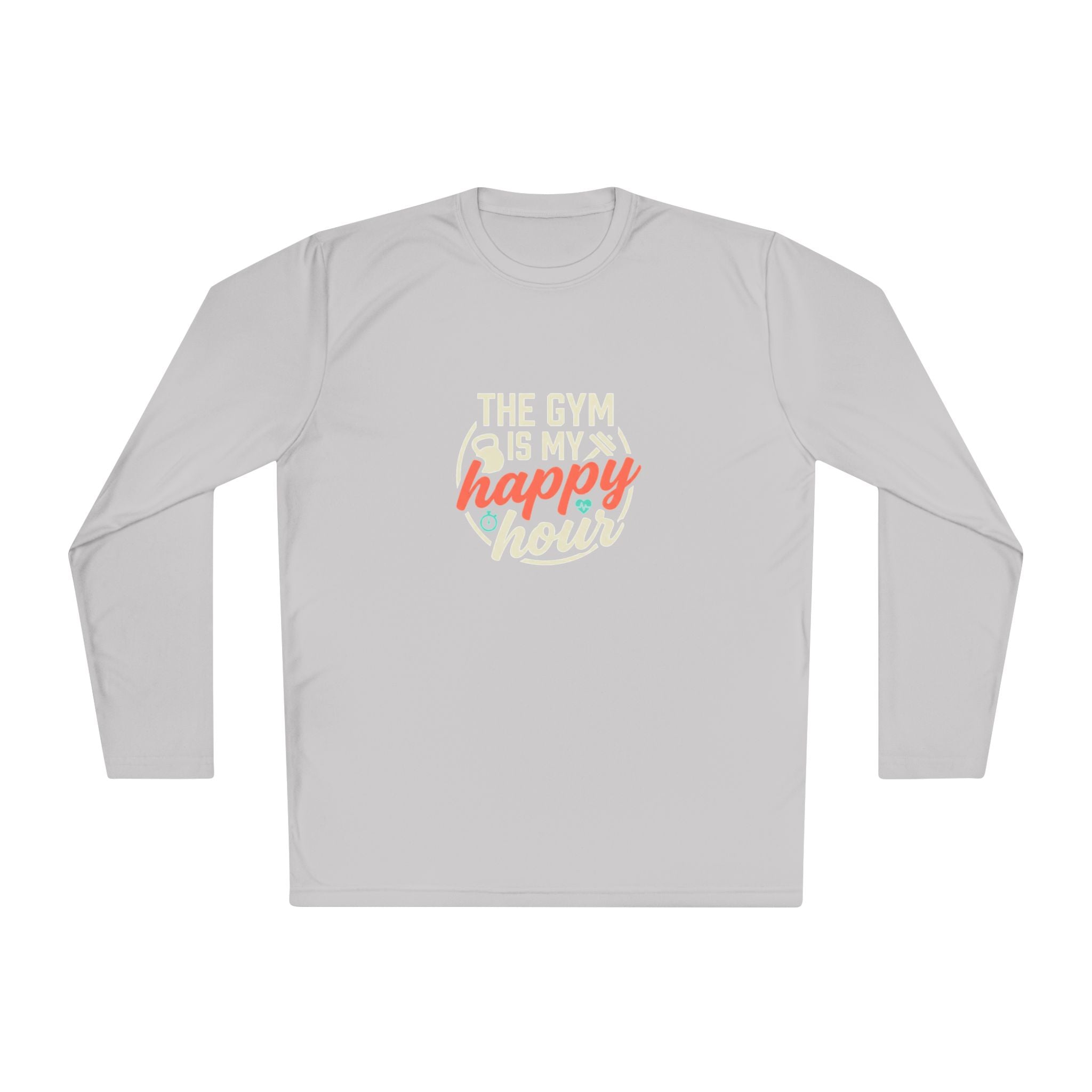 The Gym is My Happy Hour Unisex Lightweight Long Sleeve Tee