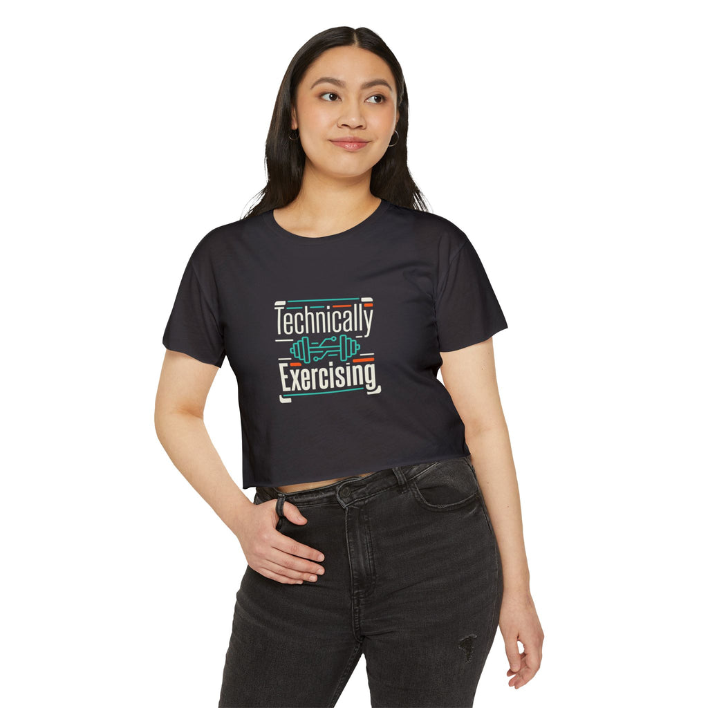 Technically Exercising Women's Festival Crop Top