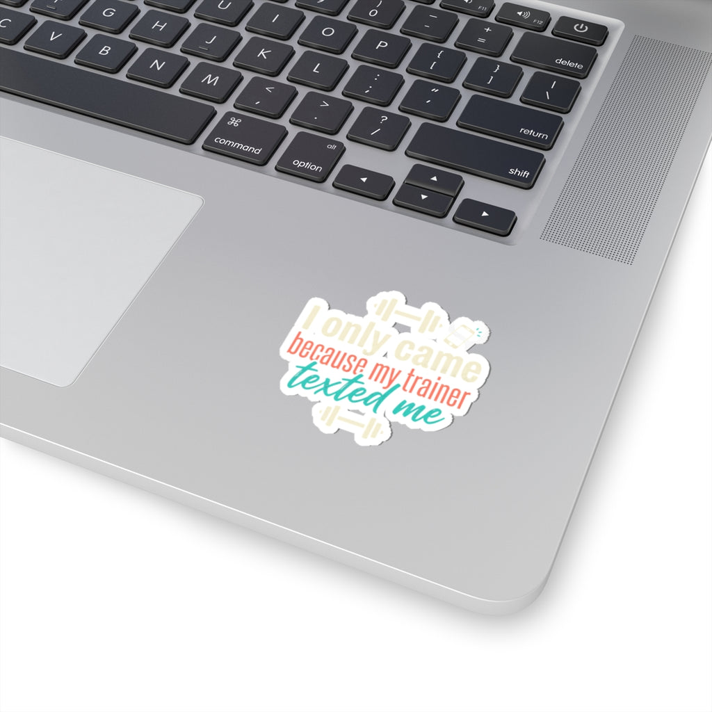 I Only Came Because My Trainer Texted Me Kiss-Cut Stickers
