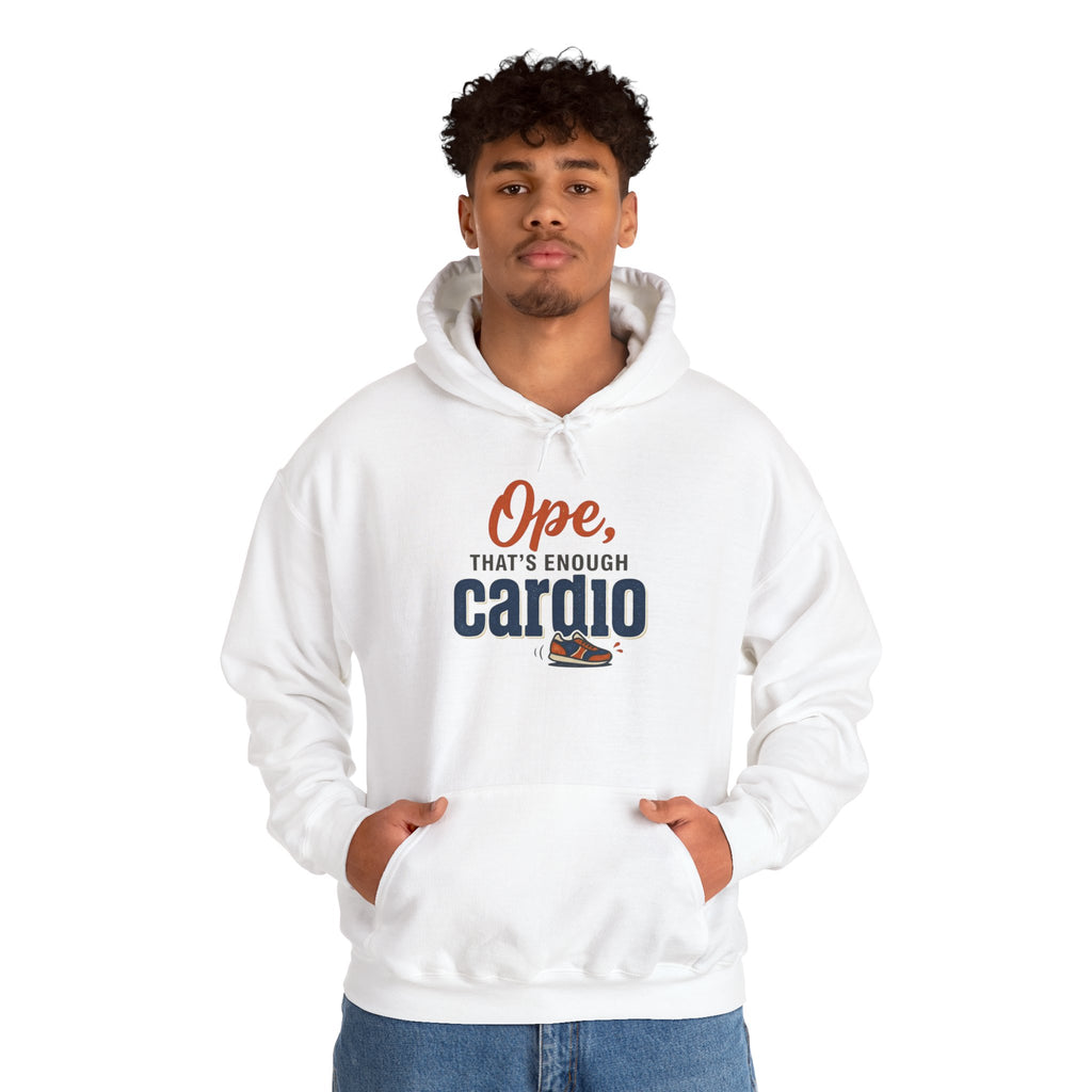 Ope, That's Enough Cardio Unisex Heavy Blend™ Hooded Sweatshirt