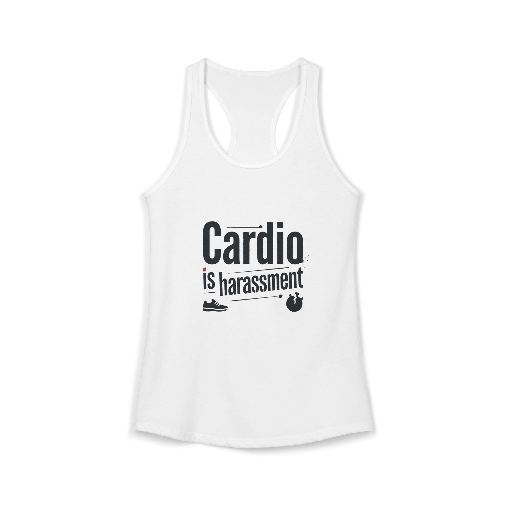 Cardio is Harassment Women's Ideal Racerback Tank