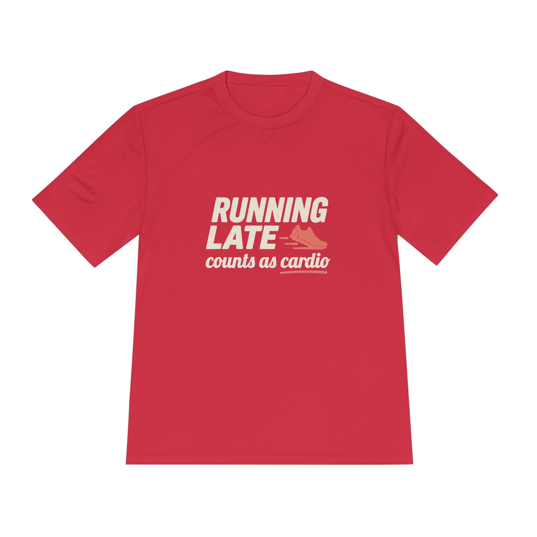 Running Late Counts as Cardio Unisex Moisture Wicking Tee