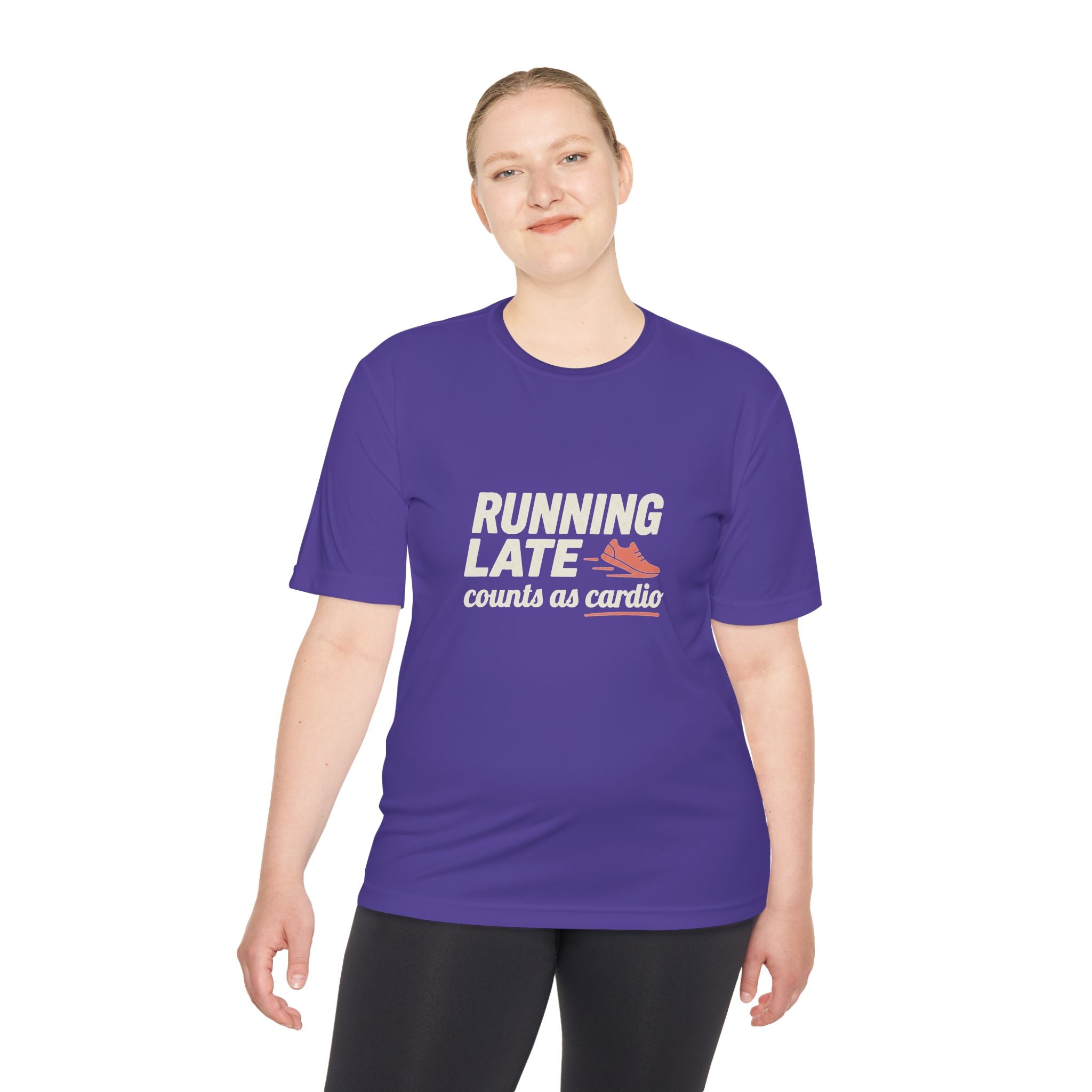 Running Late Counts as Cardio Unisex Moisture Wicking Tee