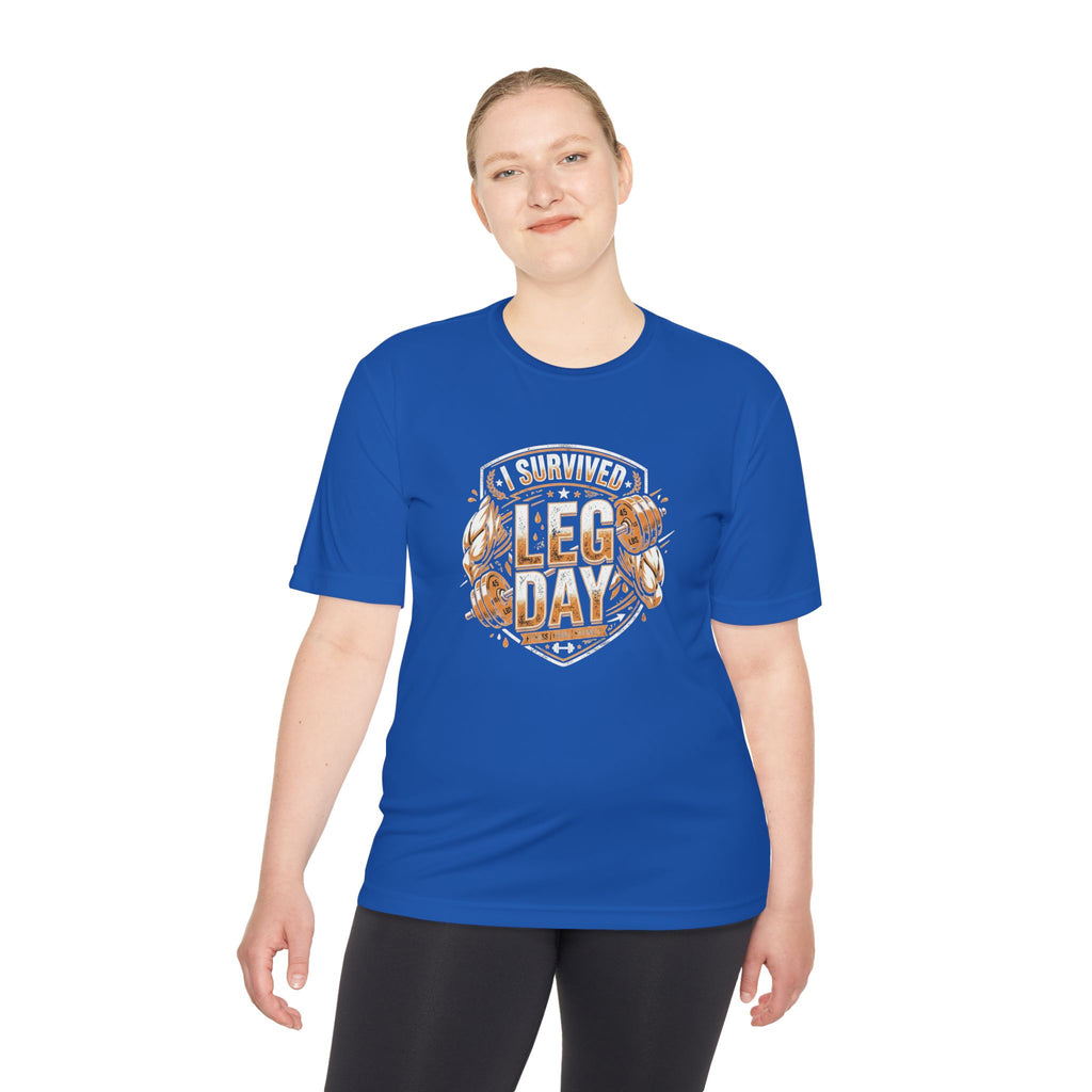 I Survived Leg Day Unisex Moisture Wicking Tee