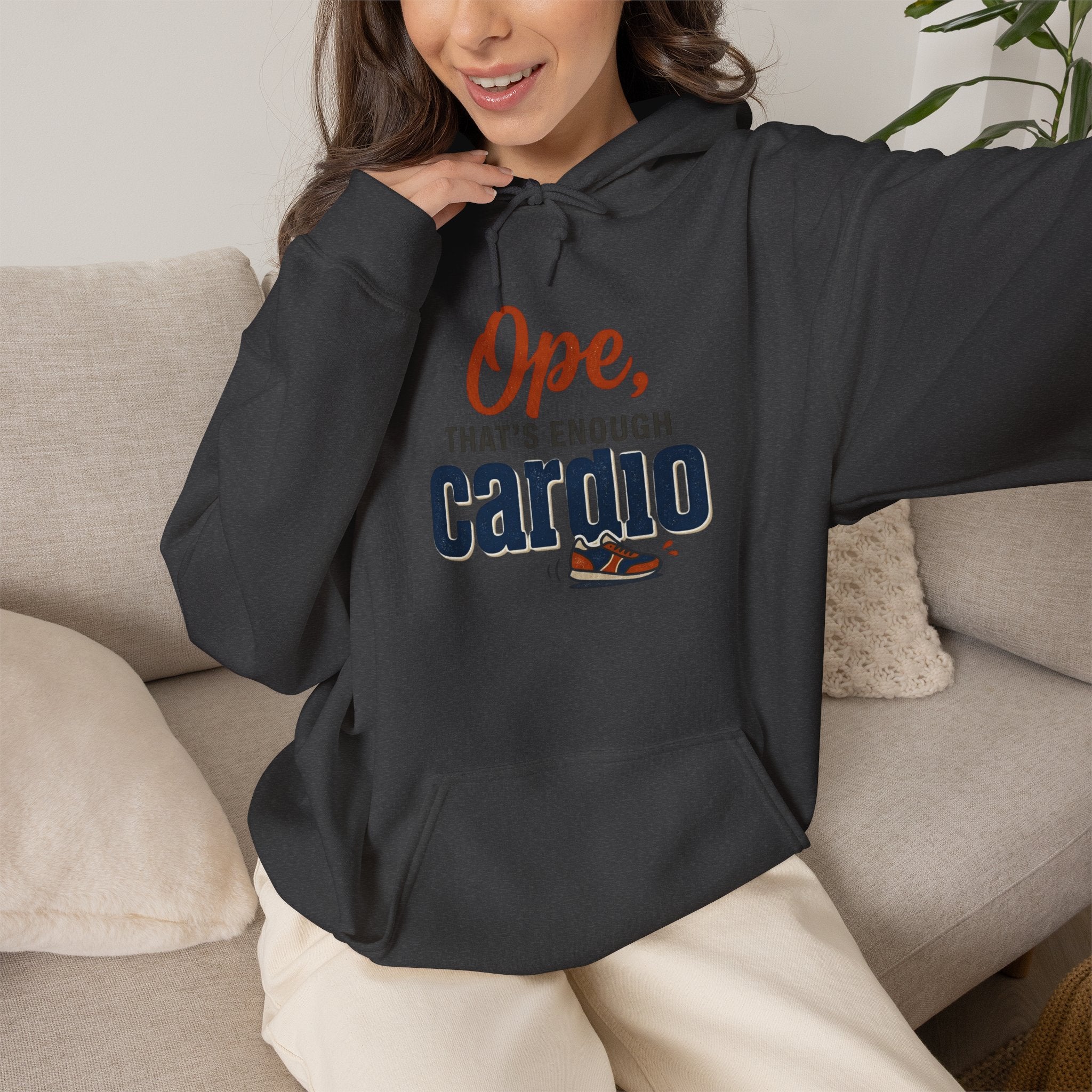 Ope, That's Enough Cardio Unisex Heavy Blend™ Hooded Sweatshirt