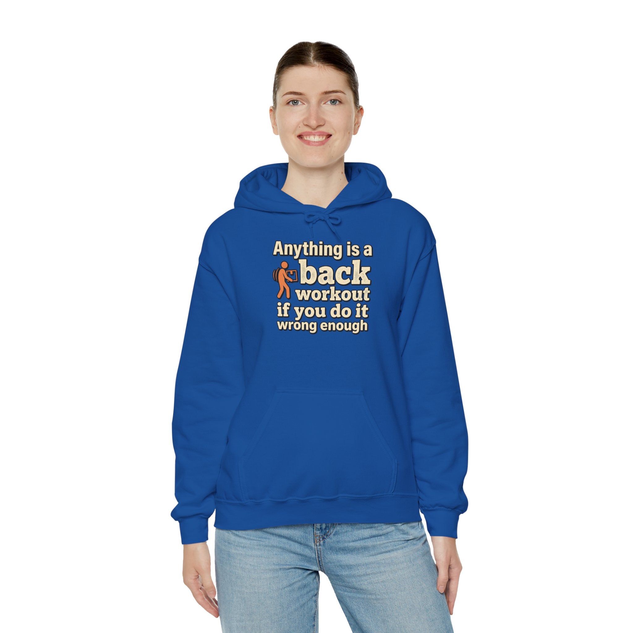 Anything is a Back Workout Unisex Heavy Blend™ Hooded Sweatshirt