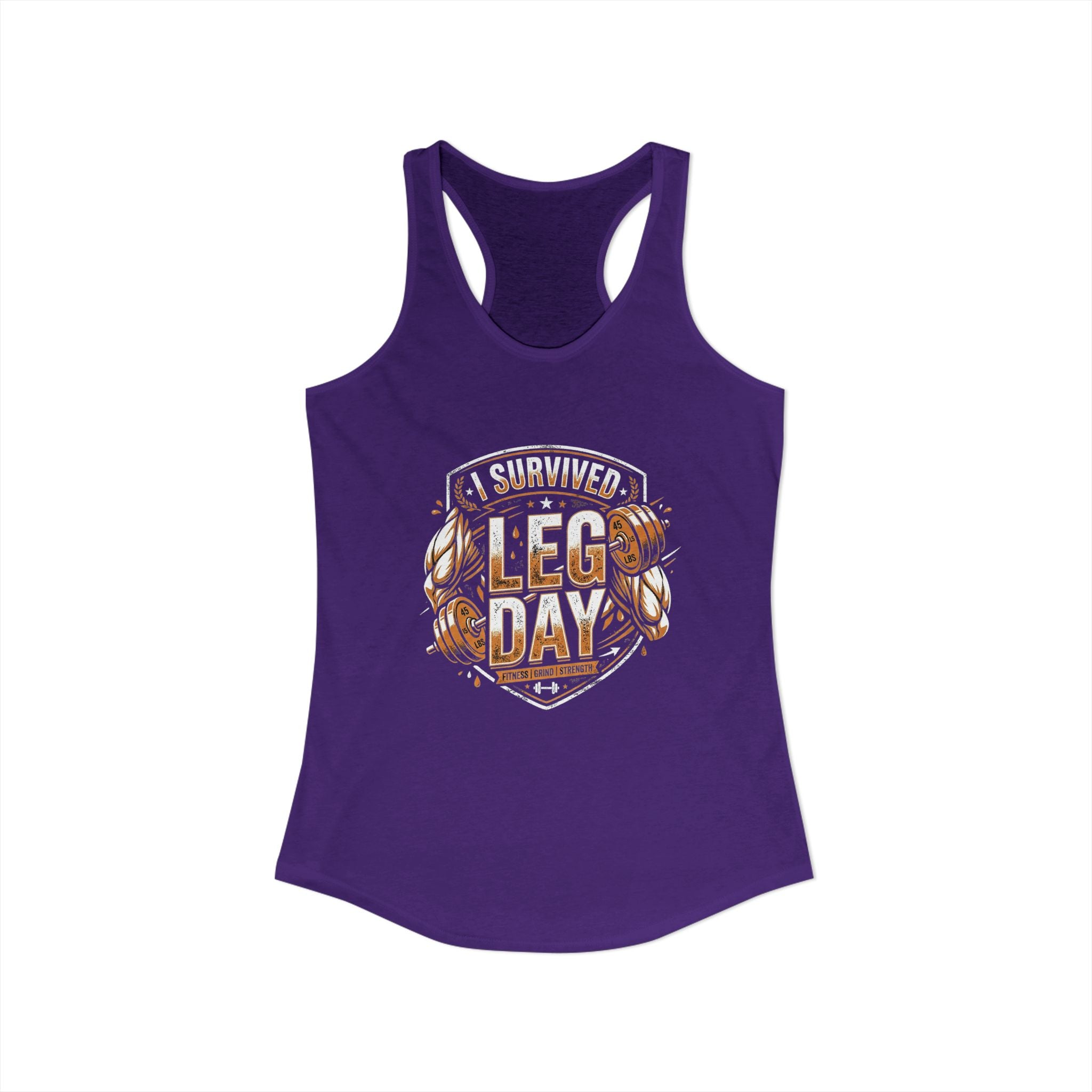I Survived Leg Day Women's Ideal Racerback Tank