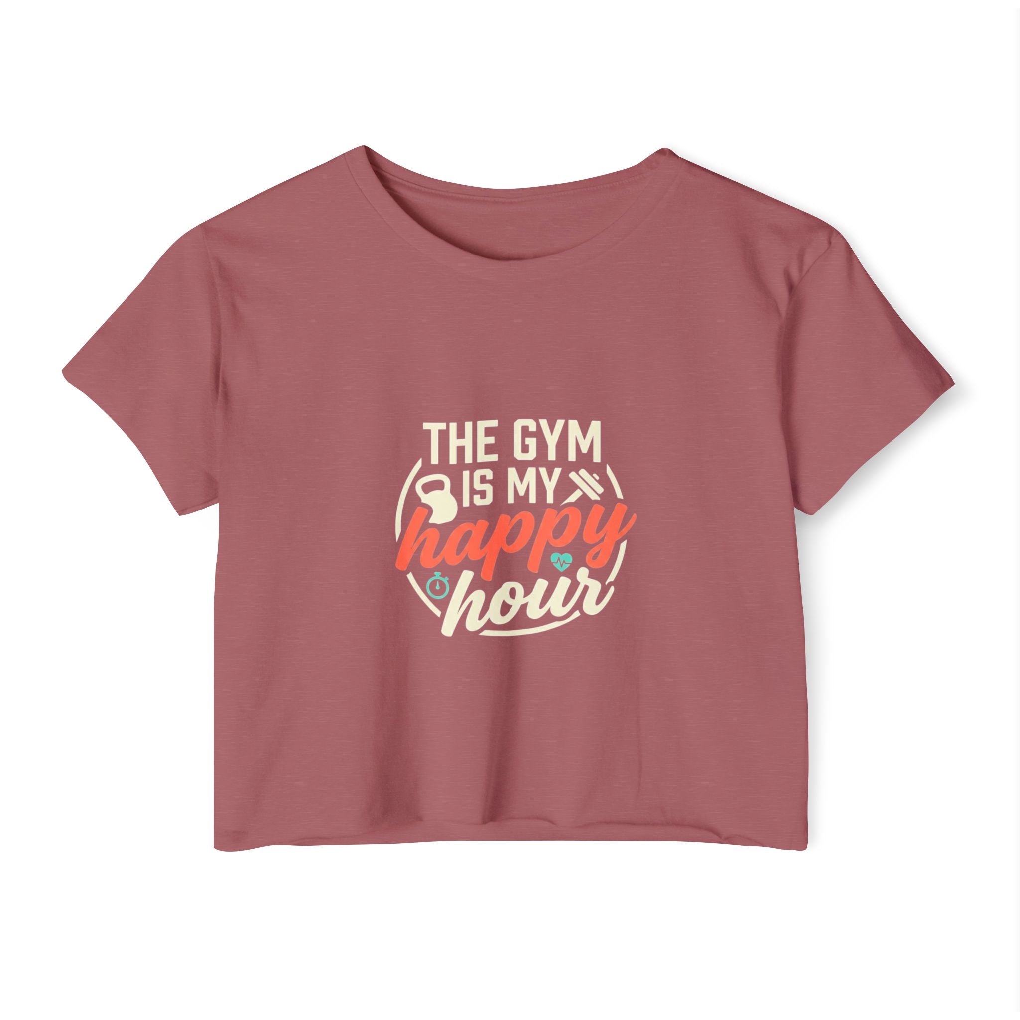 The Gym is My Happy Hour Women's Festival Crop Top