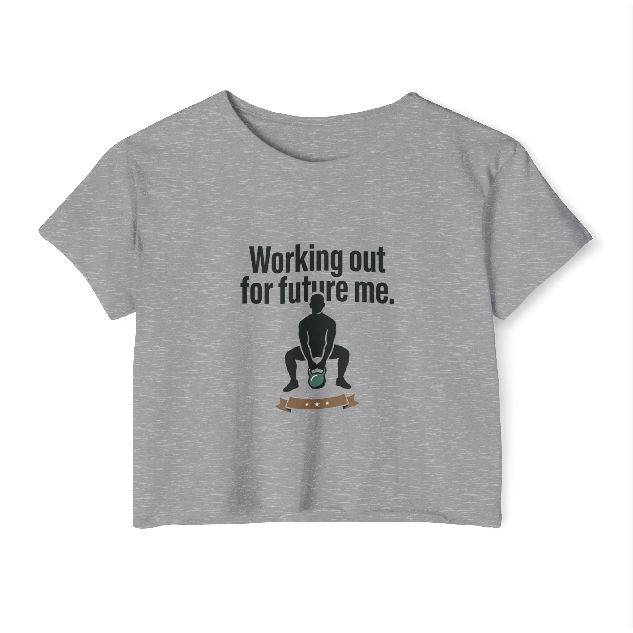 Working Out For Future Me Women's Festival Crop Top