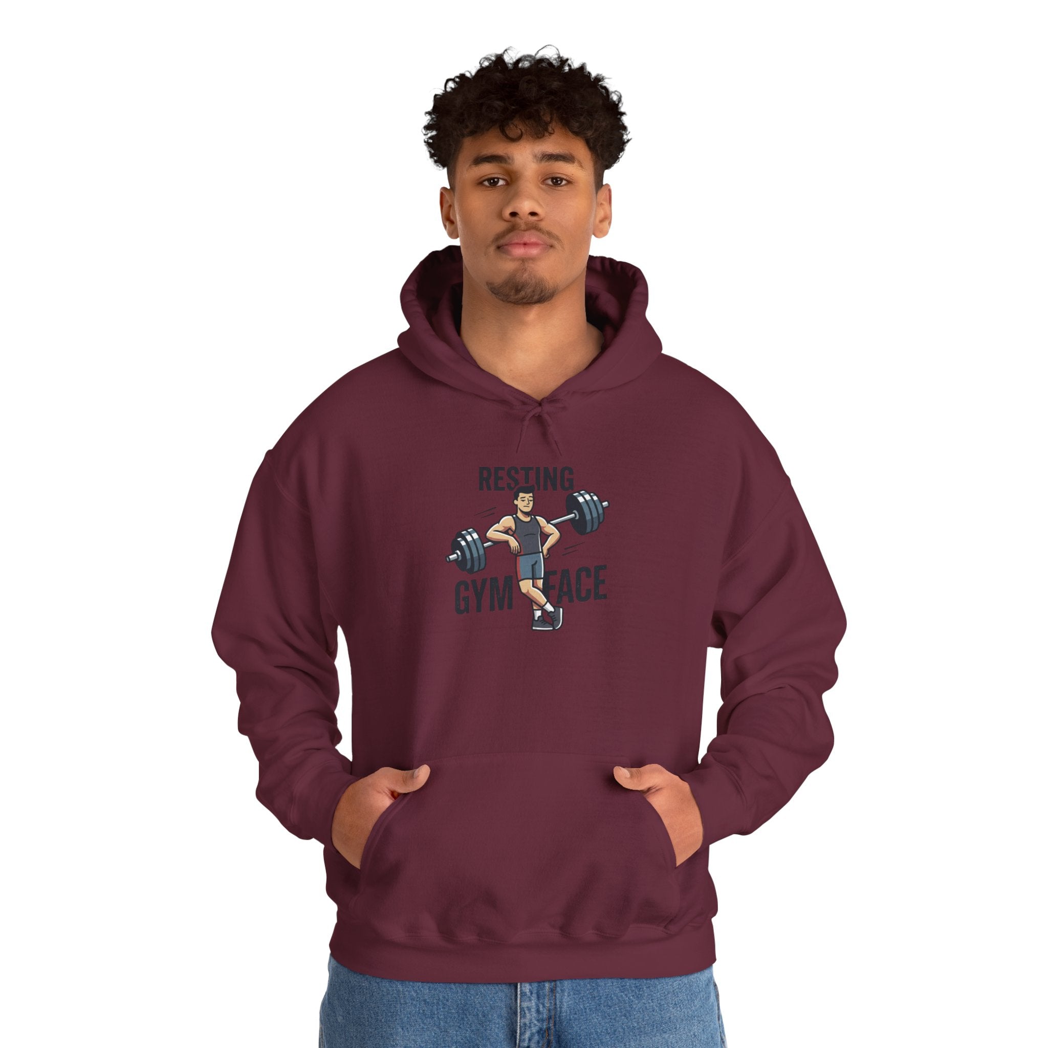 Resting Gym Face Unisex Heavy Blend™ Hooded Sweatshirt