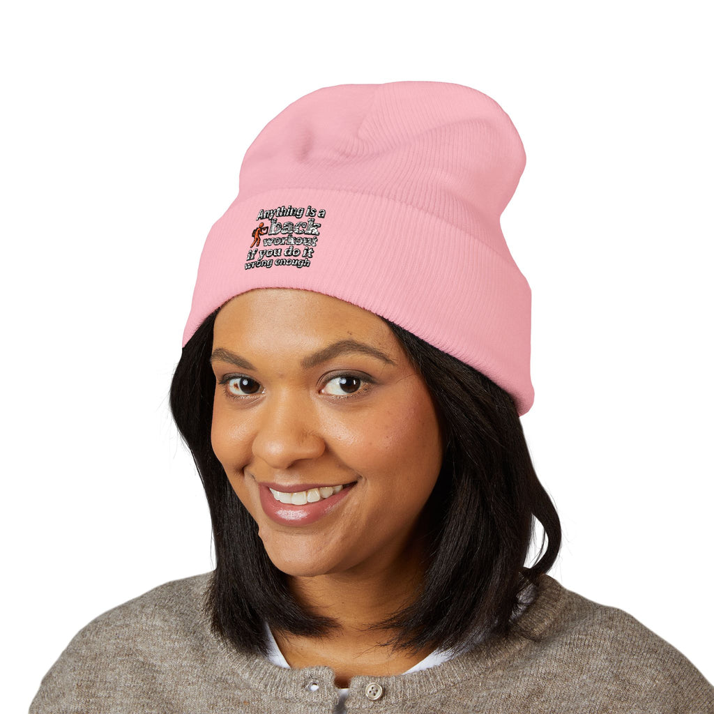 Anything is a Back Workout If You Do It Wrong Enough Classic Cuffed Beanie (Embroidery)