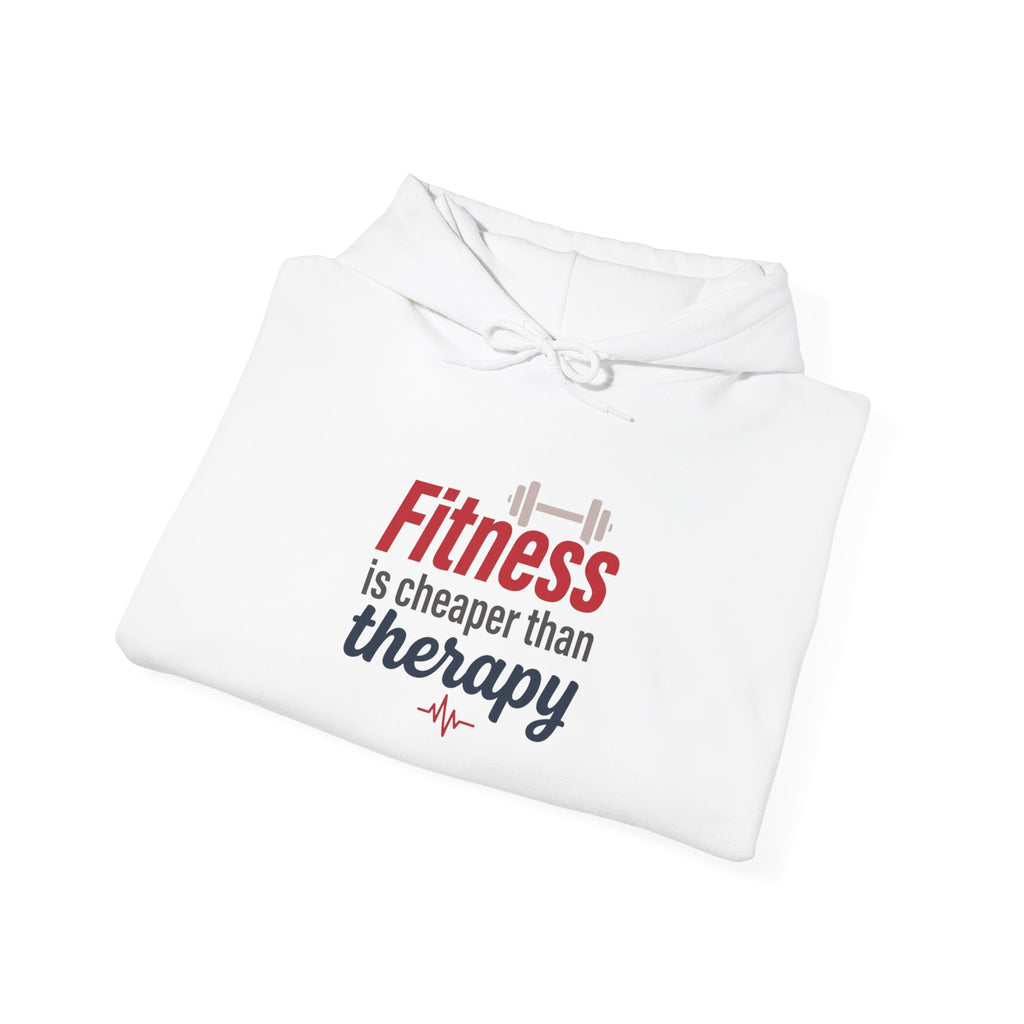Fitness is Cheaper than Therapy Unisex Heavy Blend™ Hooded Sweatshirt