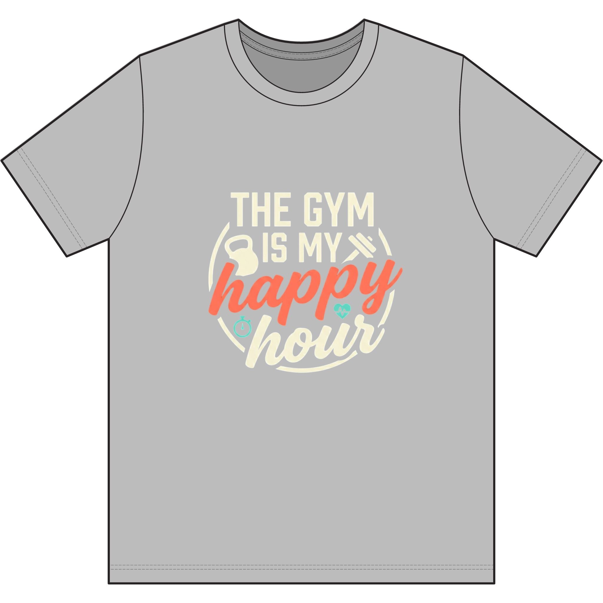 The Gym is My Happy Hour Dri-Power 100% Polyester T-Shirt