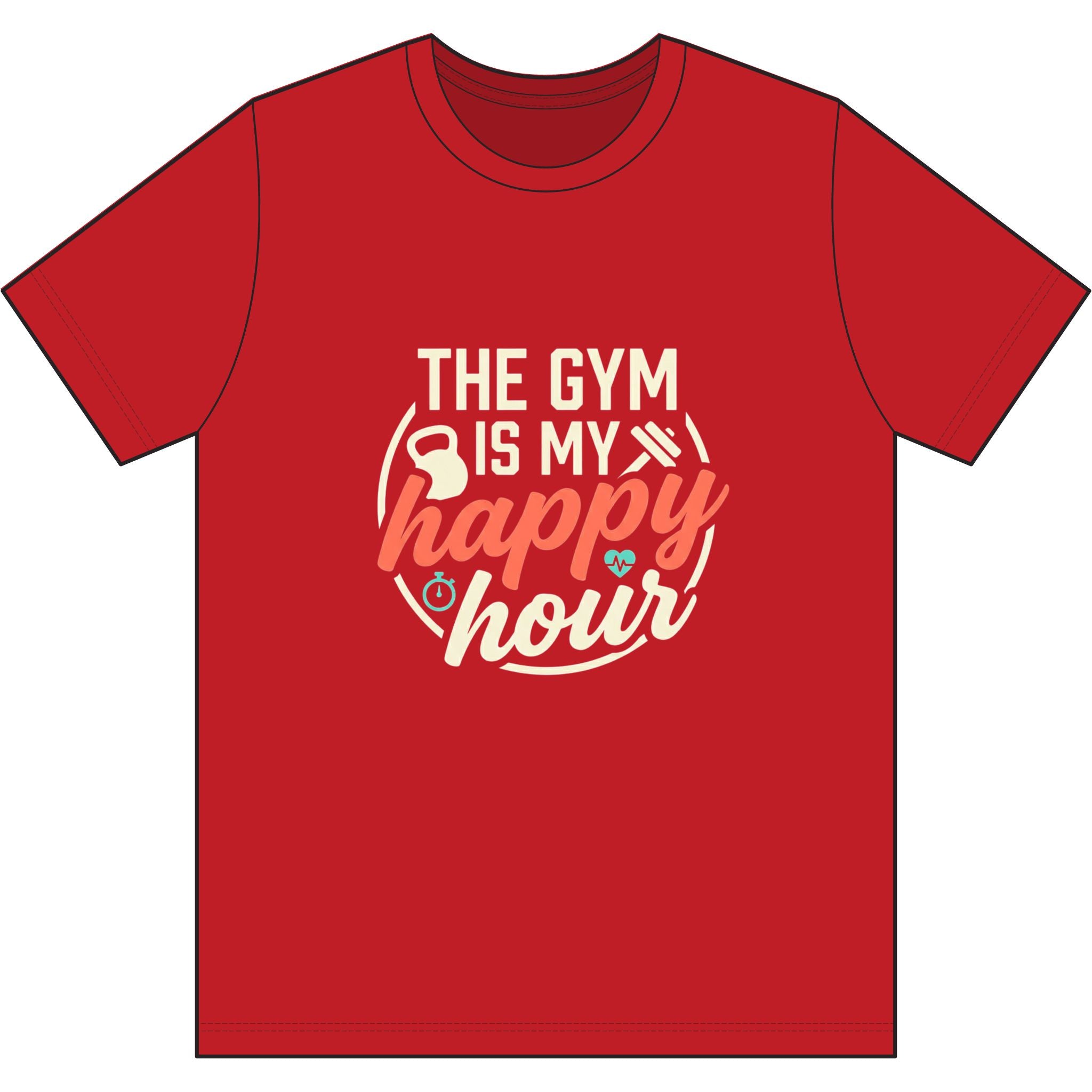 The Gym is My Happy Hour Dri-Power 100% Polyester T-Shirt