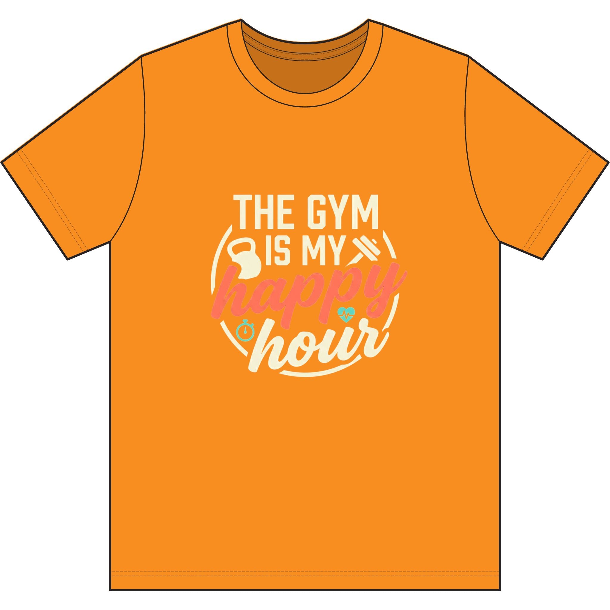 The Gym is My Happy Hour Dri-Power 100% Polyester T-Shirt