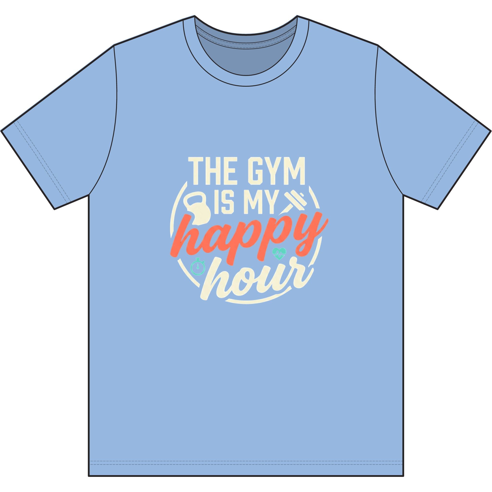 The Gym is My Happy Hour Dri-Power 100% Polyester T-Shirt