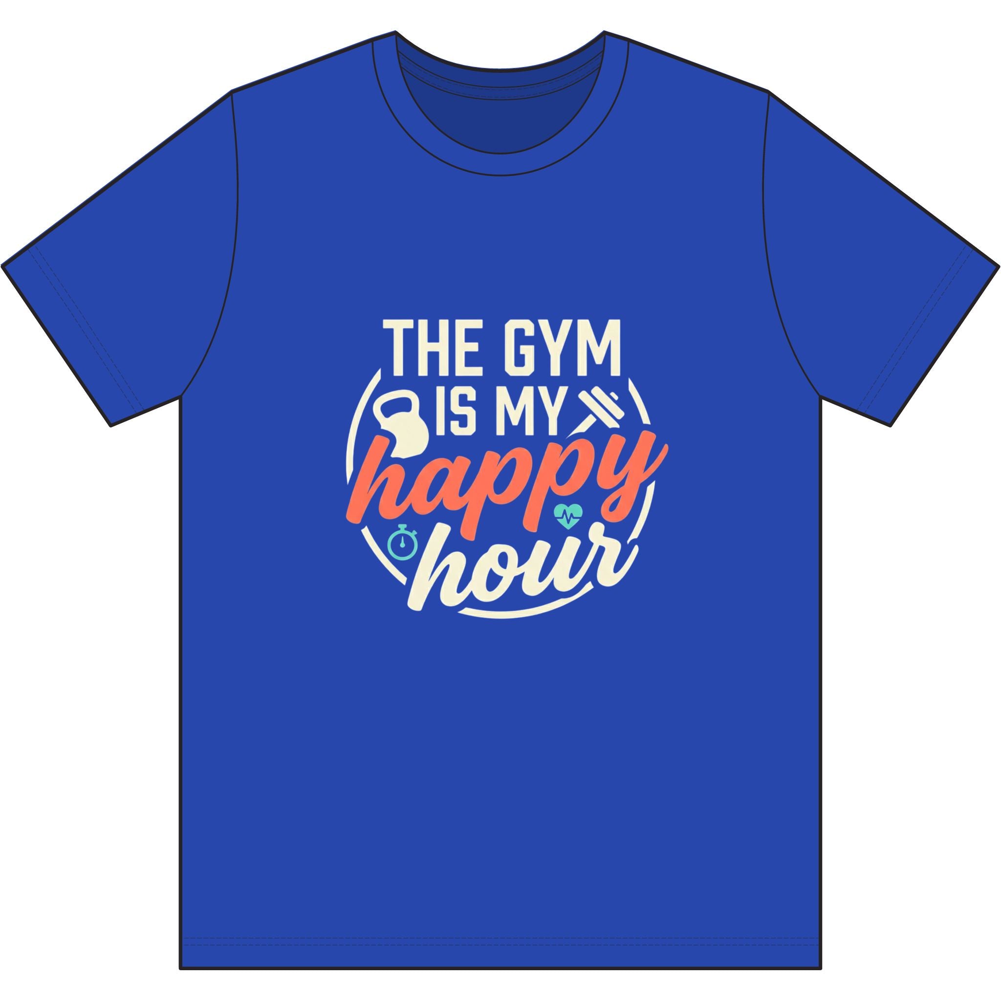 The Gym is My Happy Hour Dri-Power 100% Polyester T-Shirt