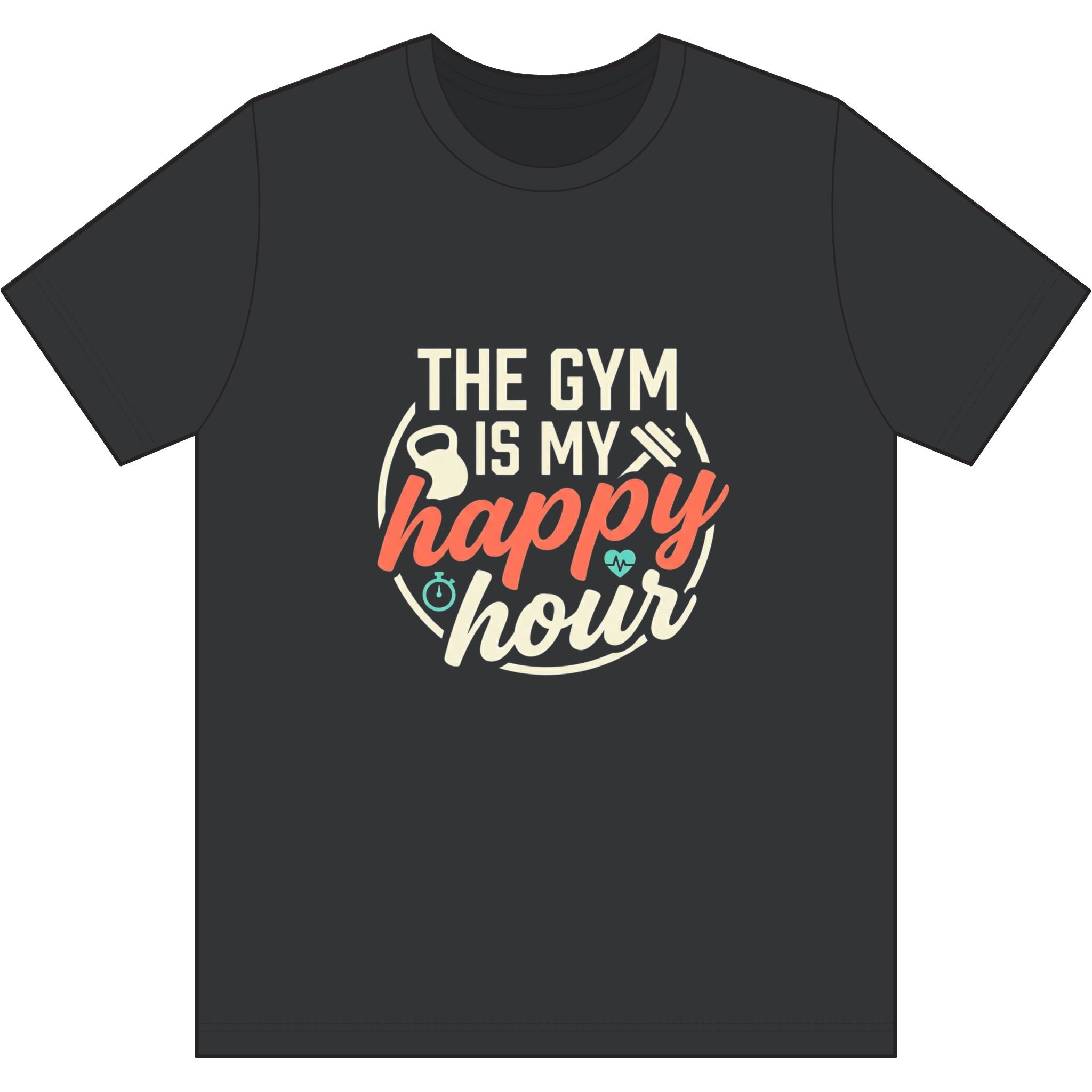 The Gym is My Happy Hour Dri-Power 100% Polyester T-Shirt
