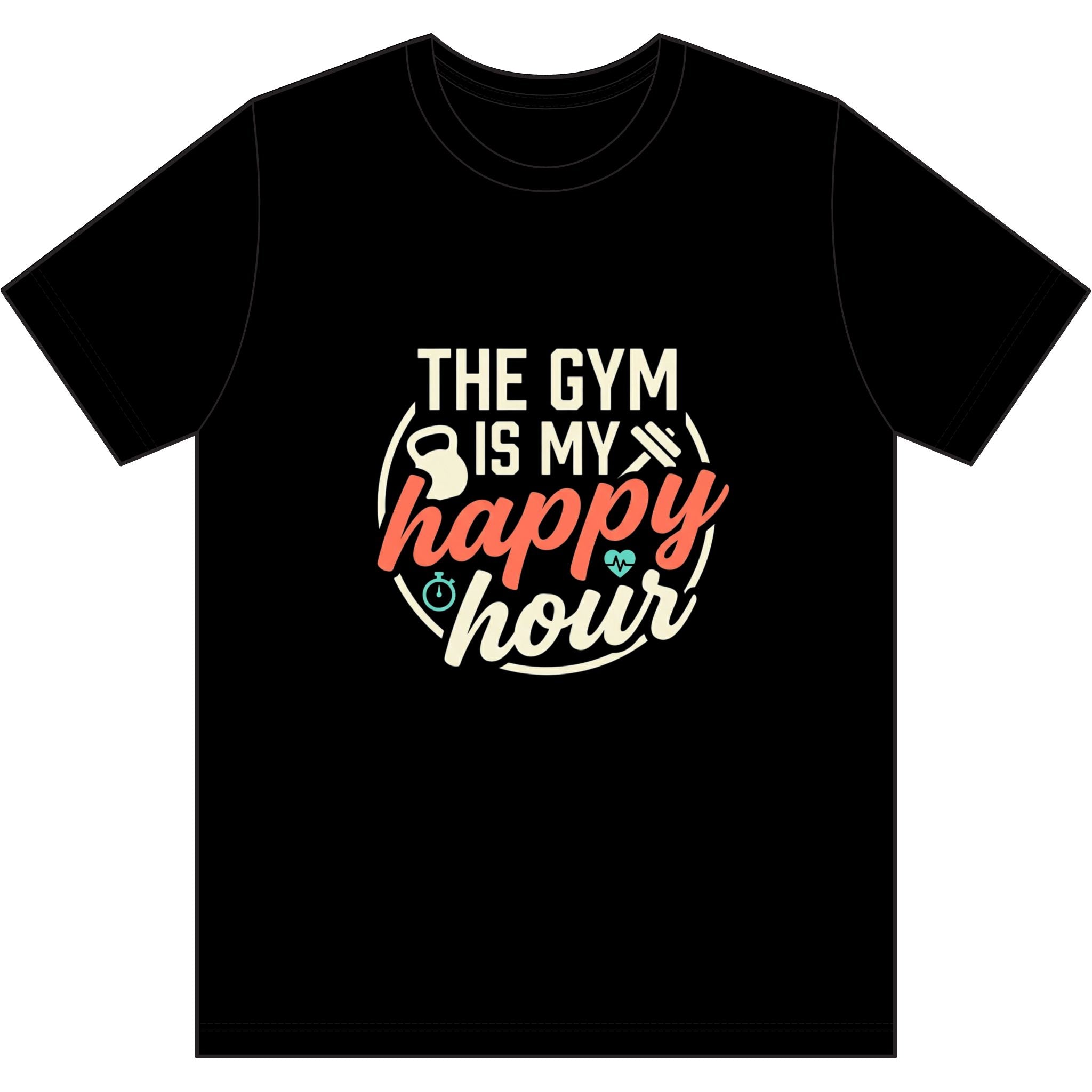 The Gym is My Happy Hour Dri-Power 100% Polyester T-Shirt