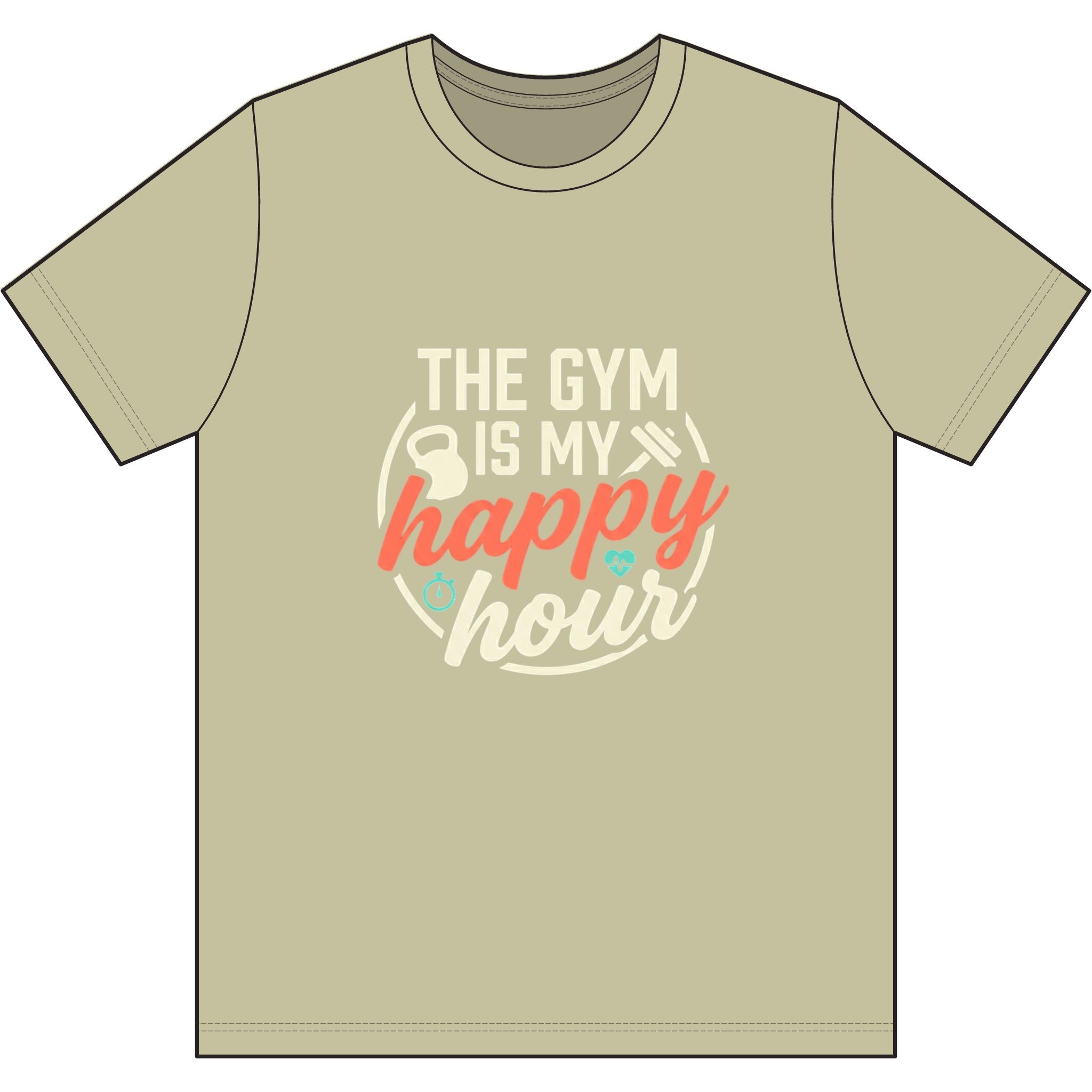 The Gym is My Happy Hour Dri-Power 100% Polyester T-Shirt