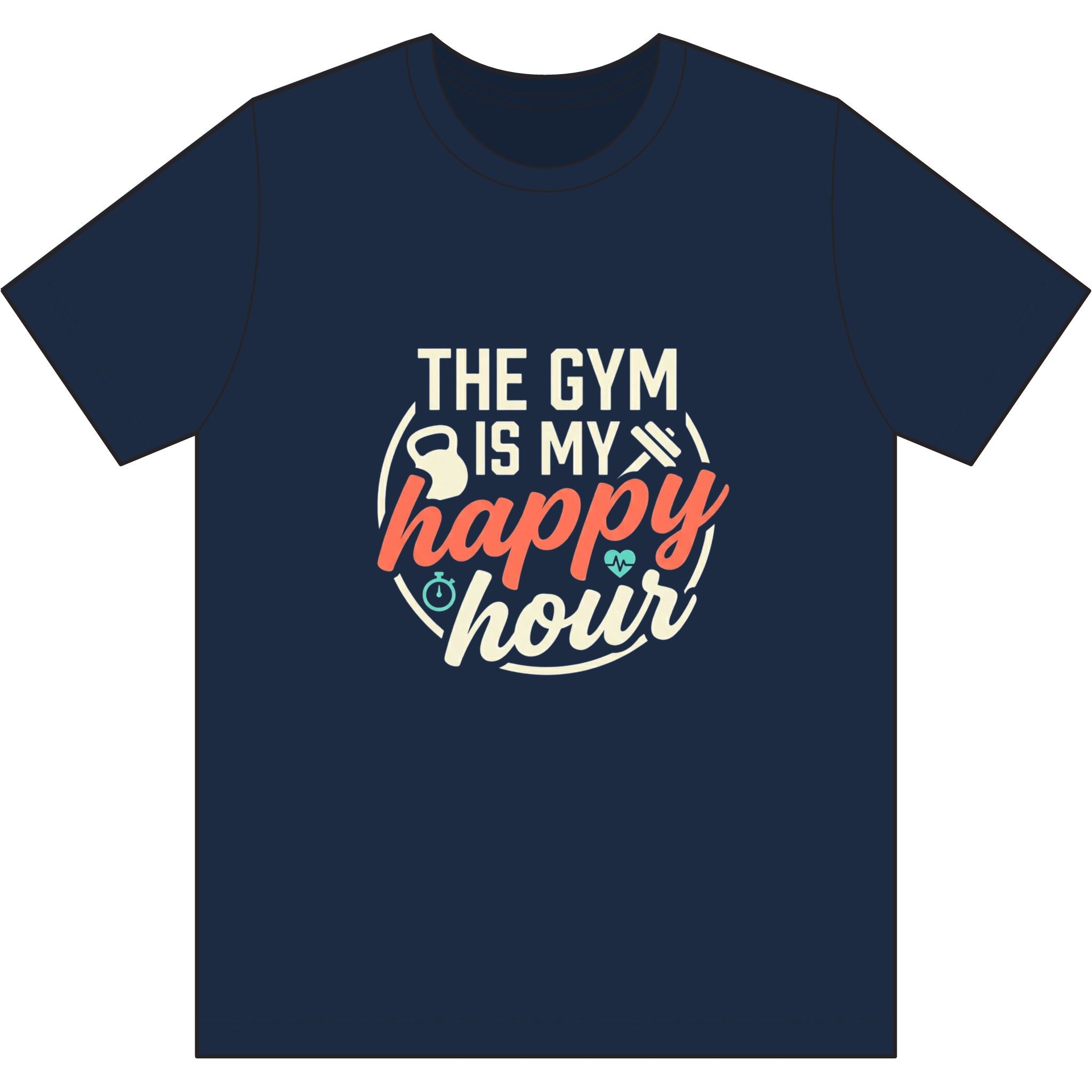 The Gym is My Happy Hour Dri-Power 100% Polyester T-Shirt