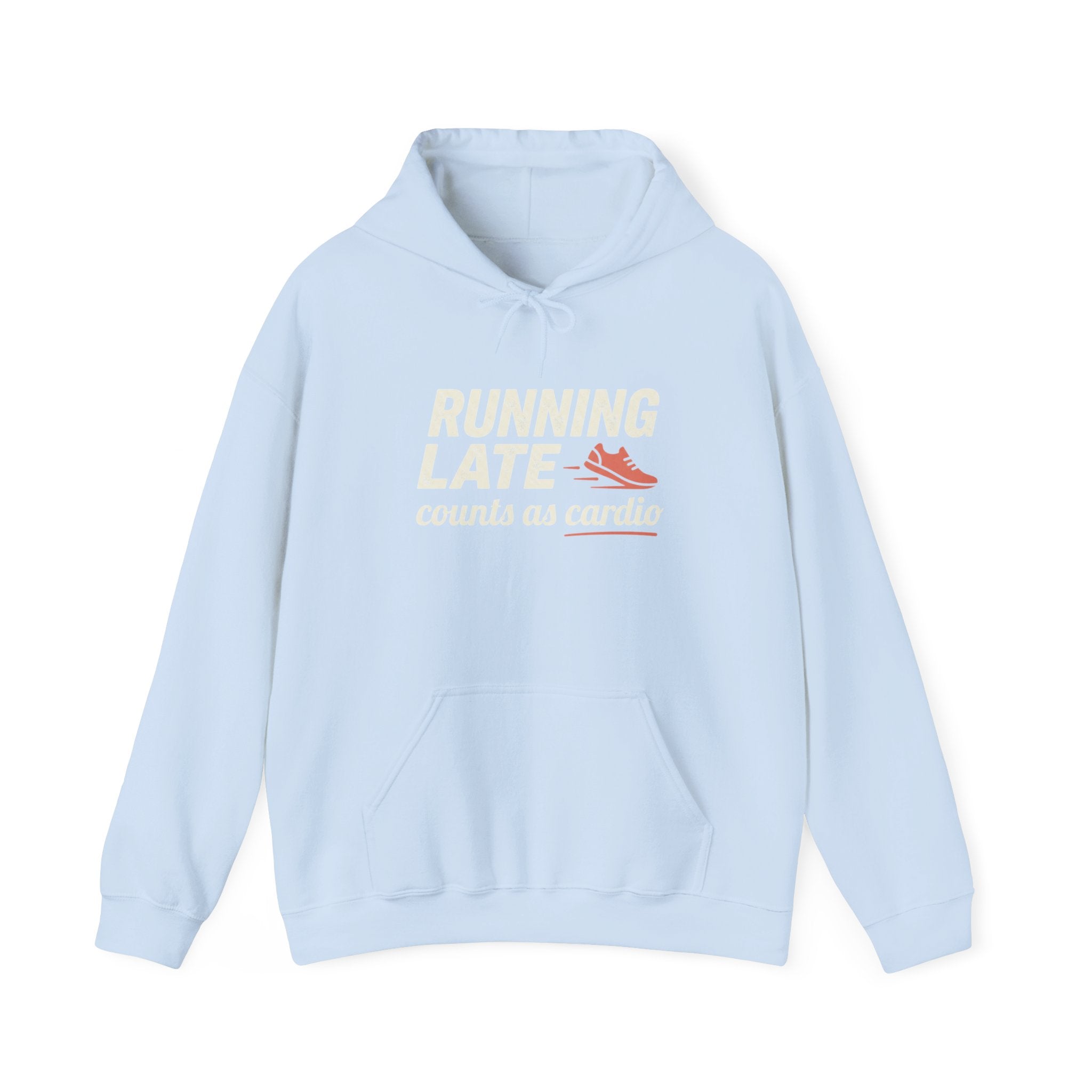 Running Late Counts as Cardio Unisex Heavy Blend™ Hooded Sweatshirt