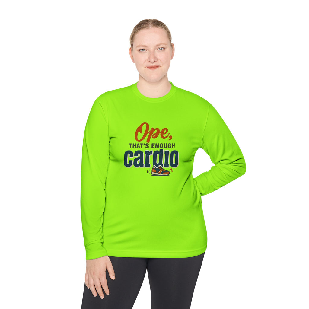 Ope, That's Enough Cardio Unisex Lightweight Long Sleeve Tee