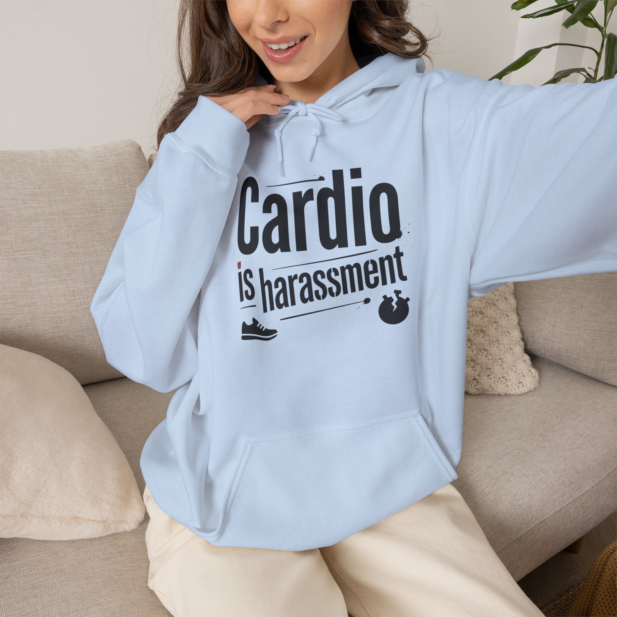 Cardio is Harassment Unisex Heavy Blend™ Hooded Sweatshirt
