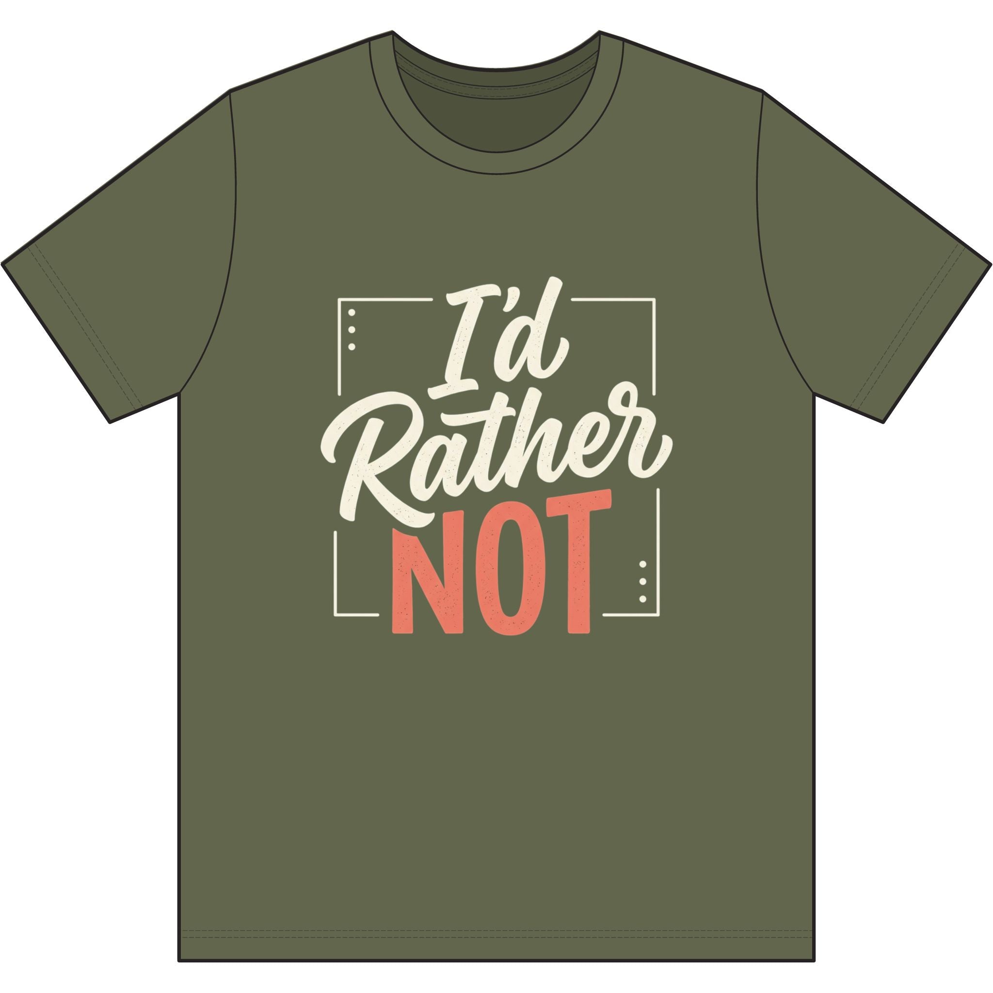 I'd Rather Not Dri-Power 100% Polyester T-Shirt
