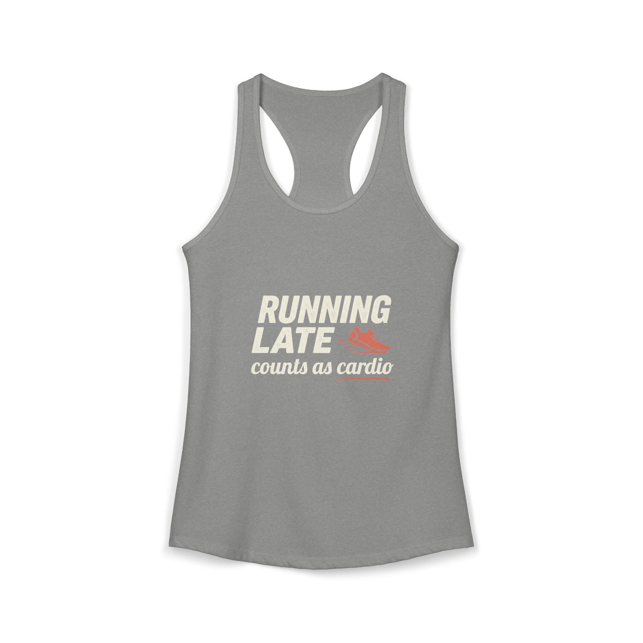 Running Late Counts as Cardio Women's Ideal Racerback Tank