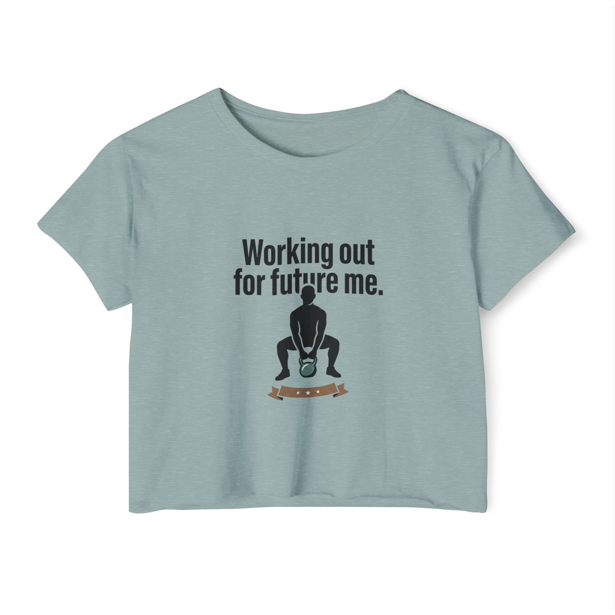 Working Out For Future Me Women's Festival Crop Top