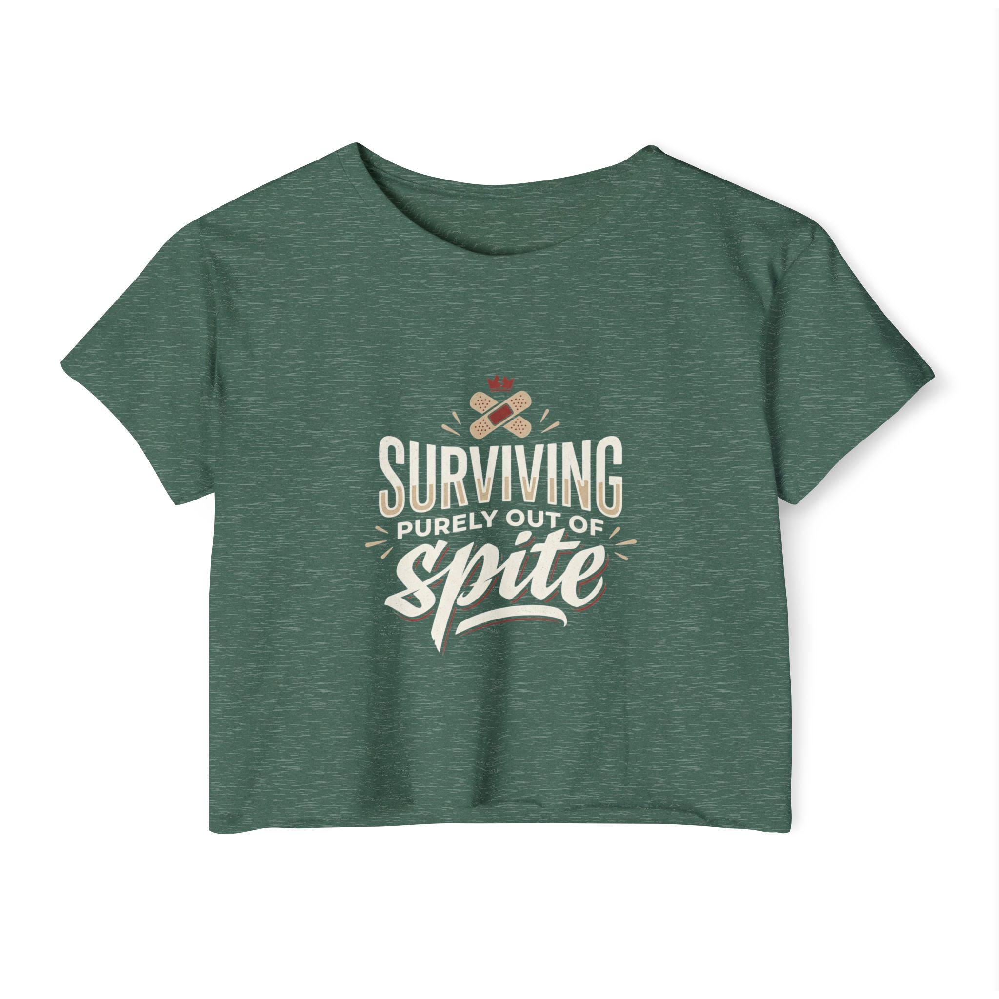 Surviving Purely Out of Spite Women's Festival Crop Top