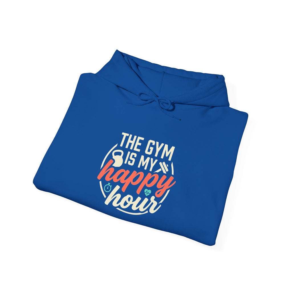 The Gym is My Happy Hour Unisex Heavy Blend™ Hooded Sweatshirt