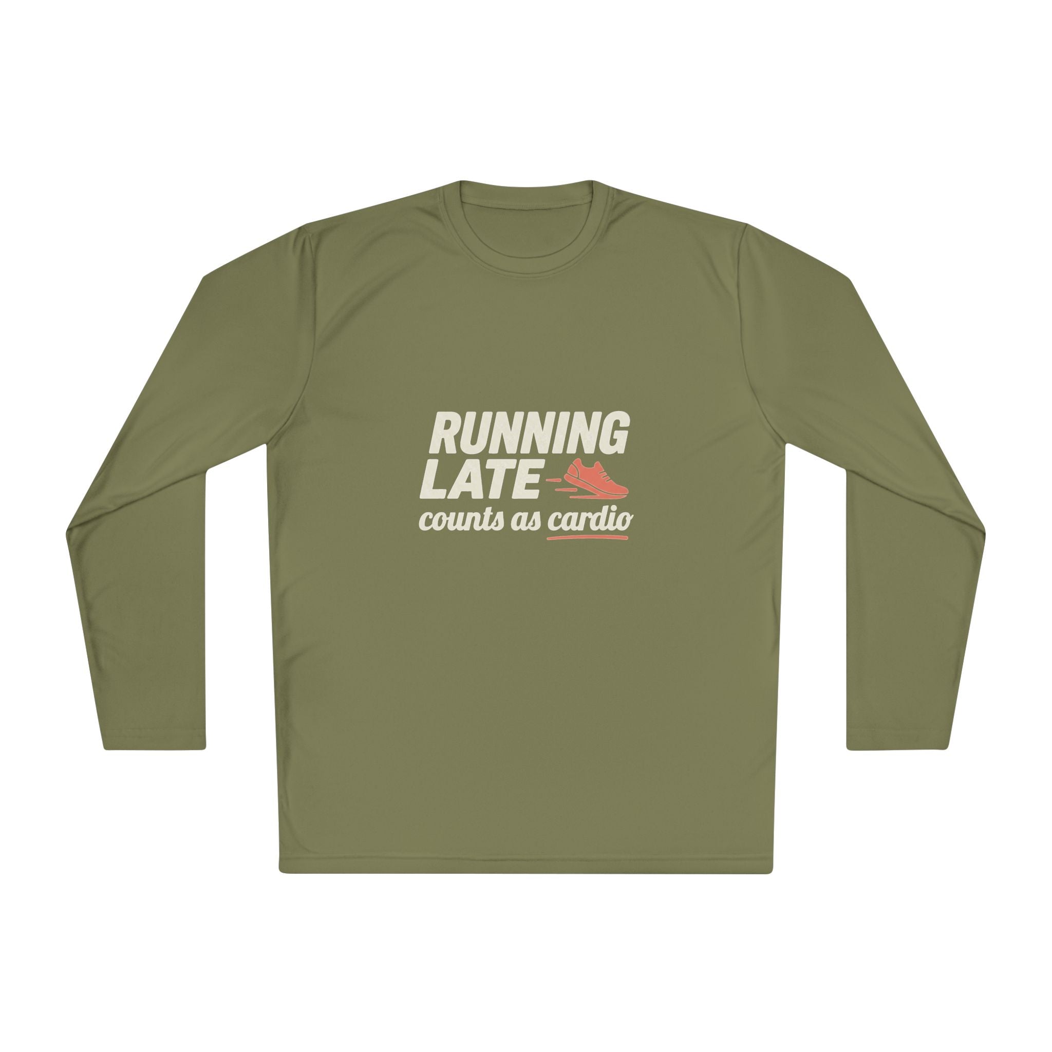 Running Late Counts as Cardio Unisex Lightweight Long Sleeve Tee