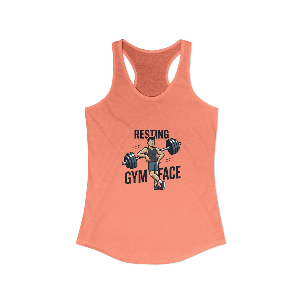 Resting Gym Face Women's Ideal Racerback Tank