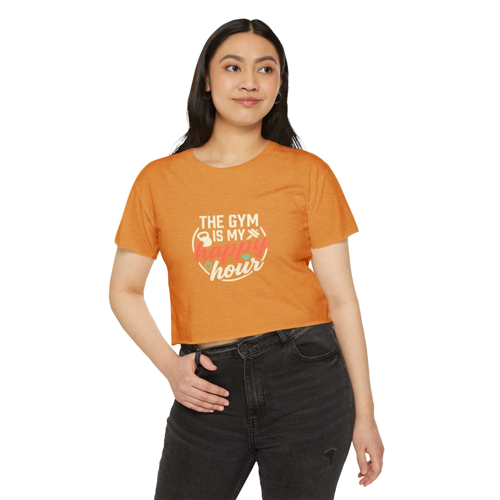 The Gym is My Happy Hour Women's Festival Crop Top