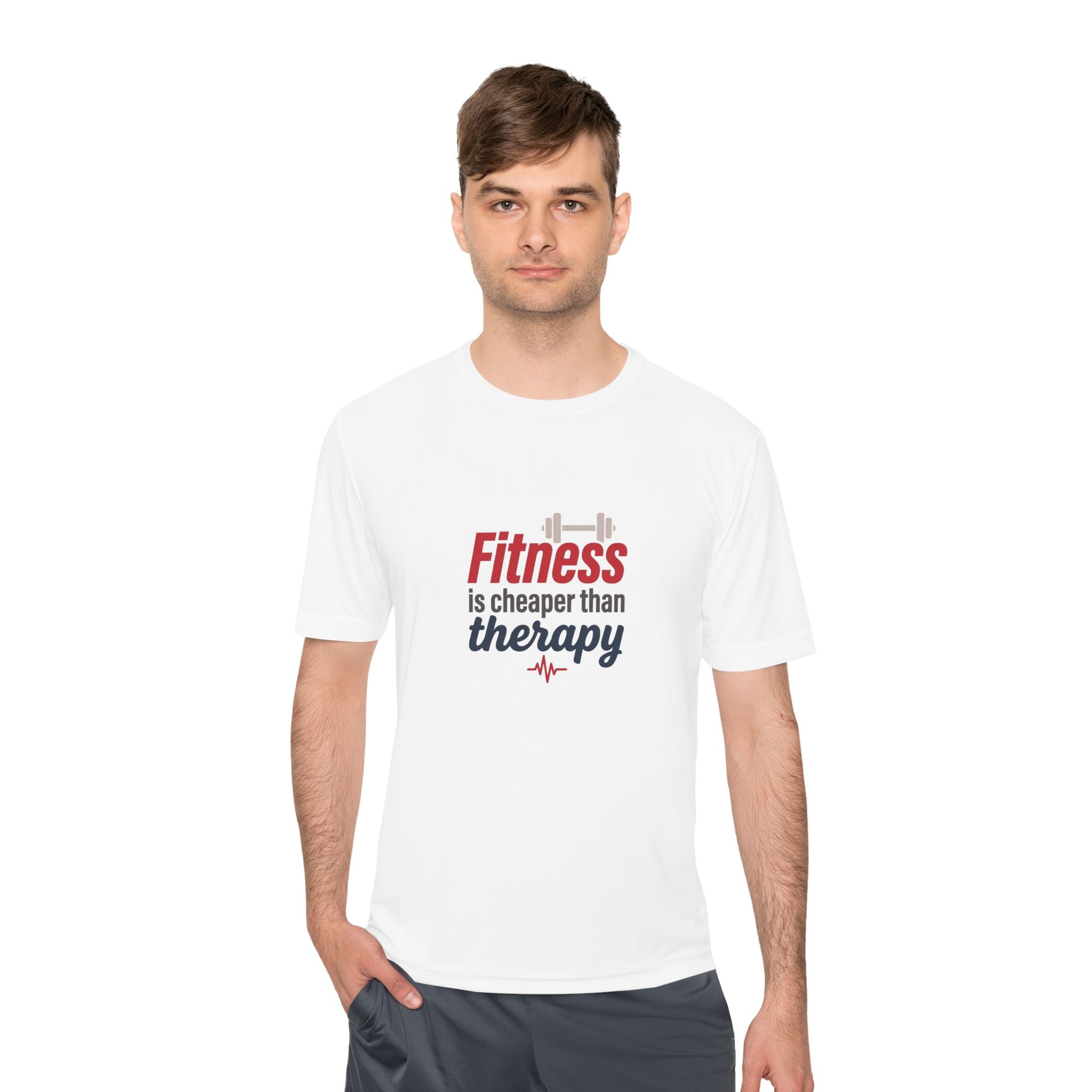 Fitness is Cheaper than Therapy Unisex Moisture Wicking Tee