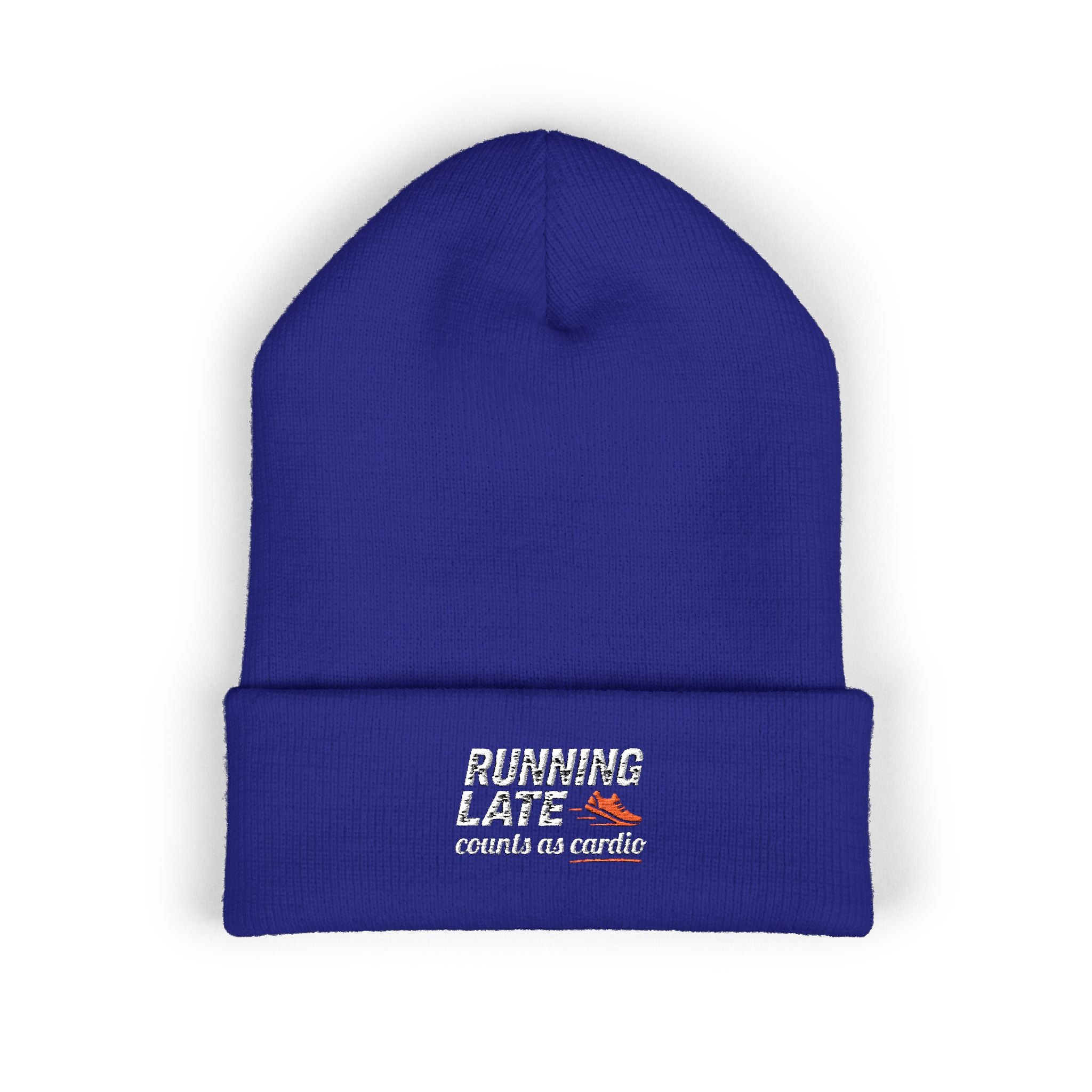 Running Late Counts as Cardio Classic Cuffed Beanie (Embroidery)