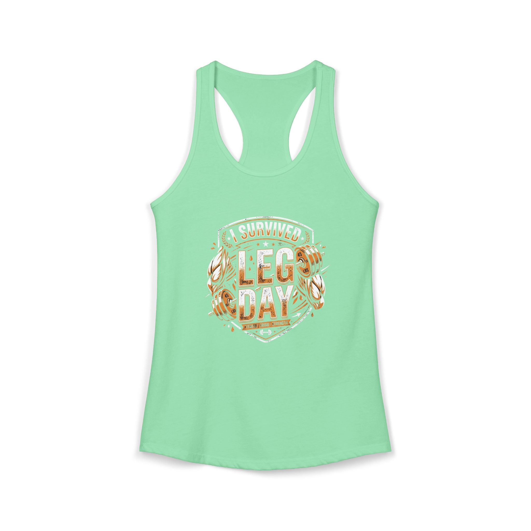 I Survived Leg Day Women's Ideal Racerback Tank