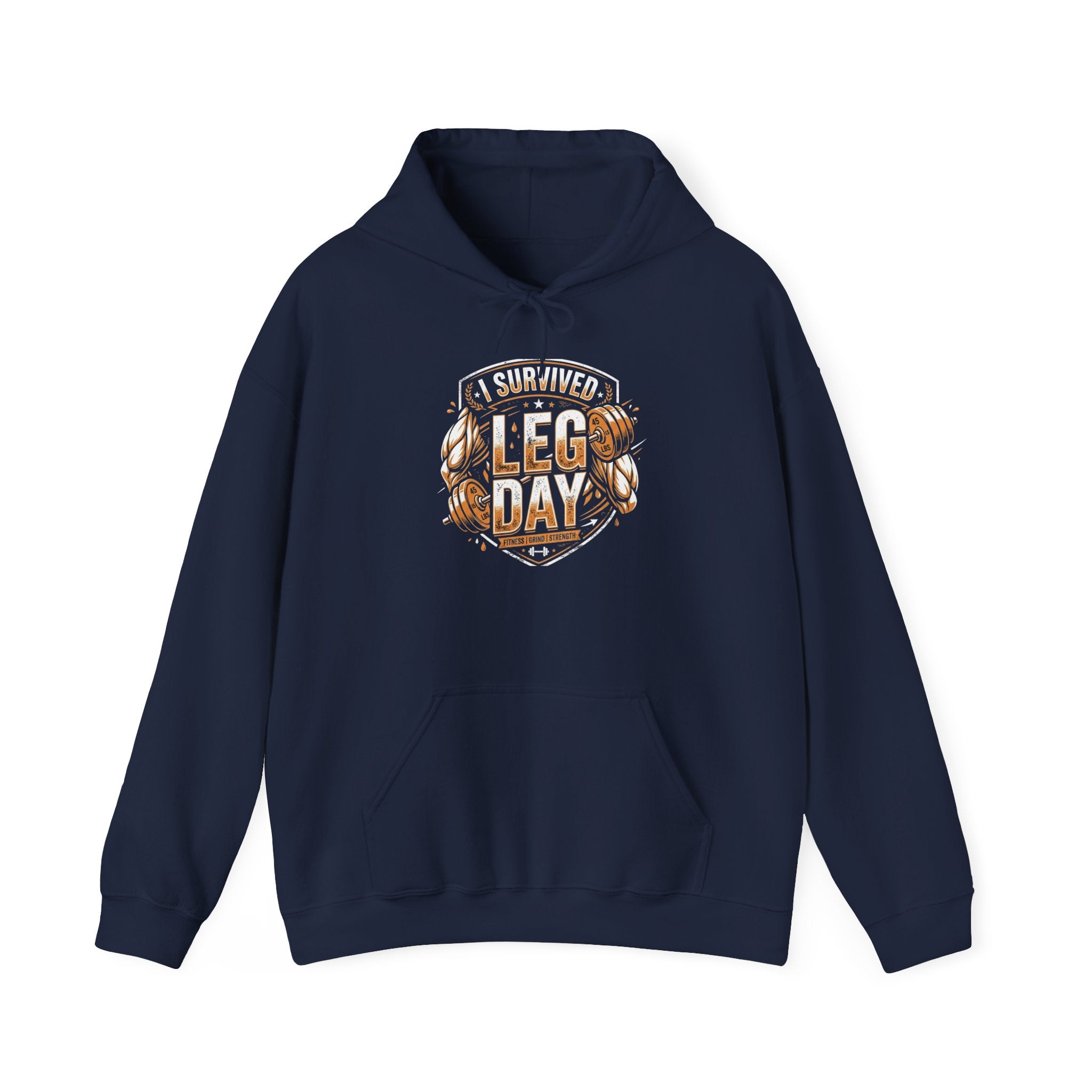 I Survived Leg Day Unisex Heavy Blend™ Hooded Sweatshirt
