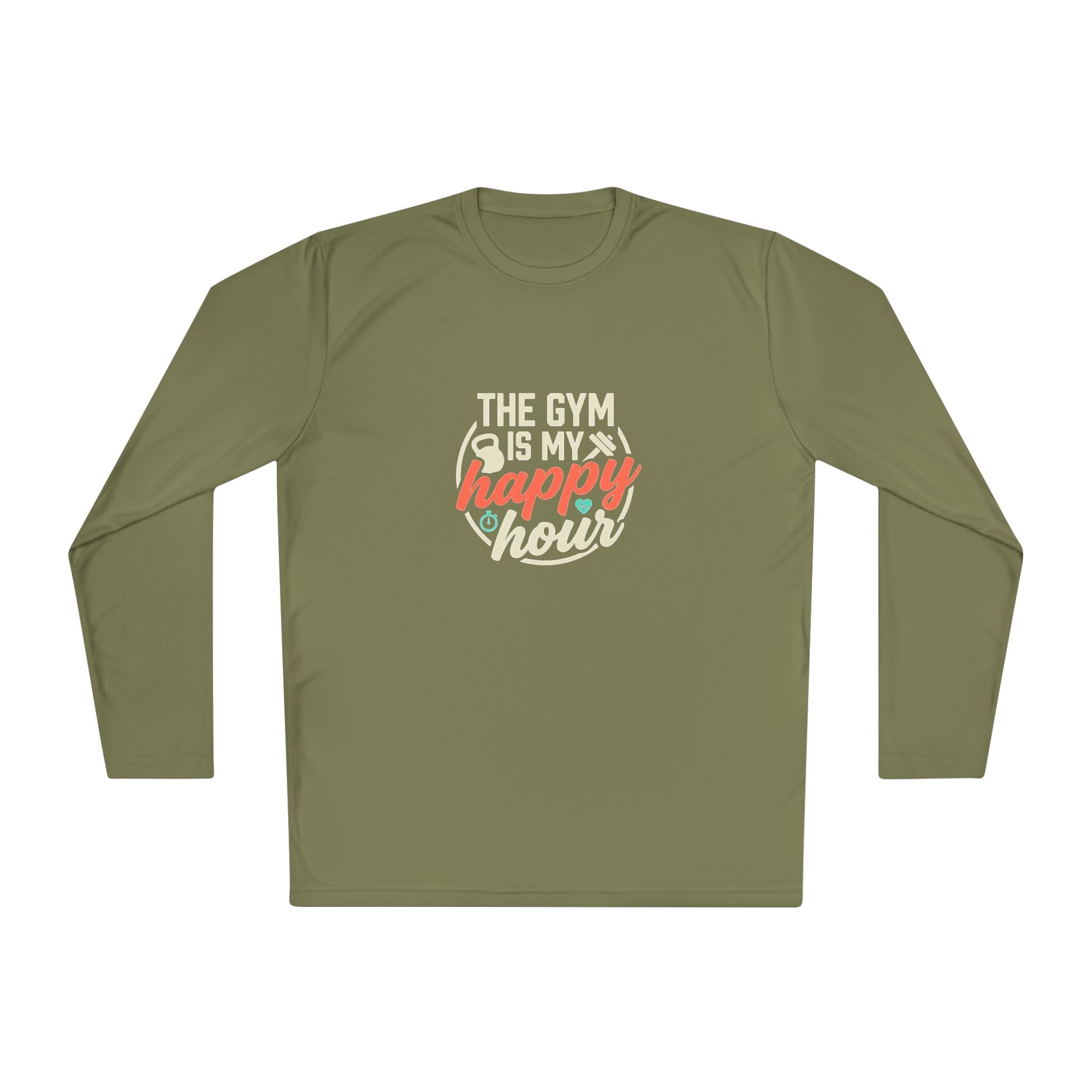 The Gym is My Happy Hour Unisex Lightweight Long Sleeve Tee
