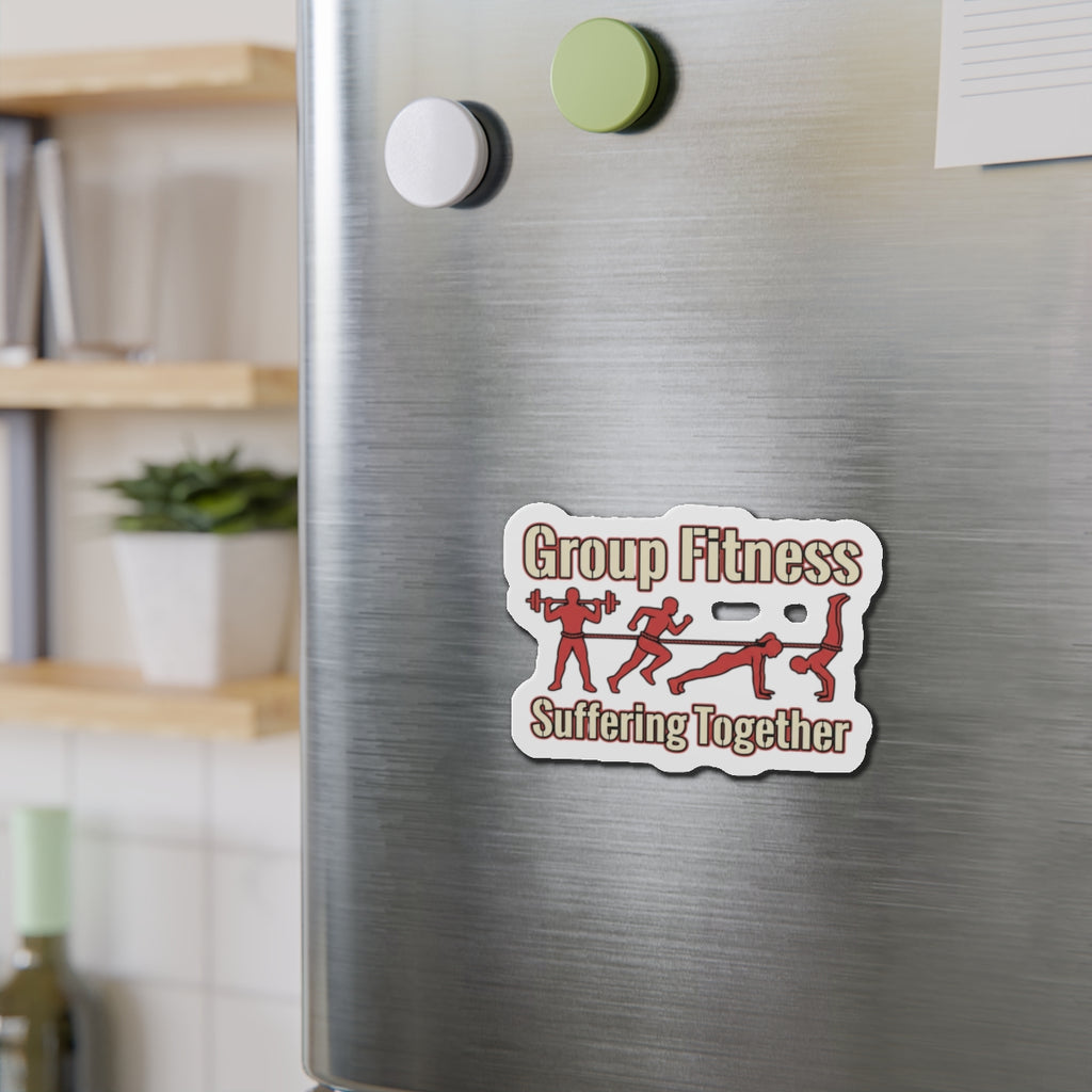 Group Fitness Suffering Together Die-Cut Magnets