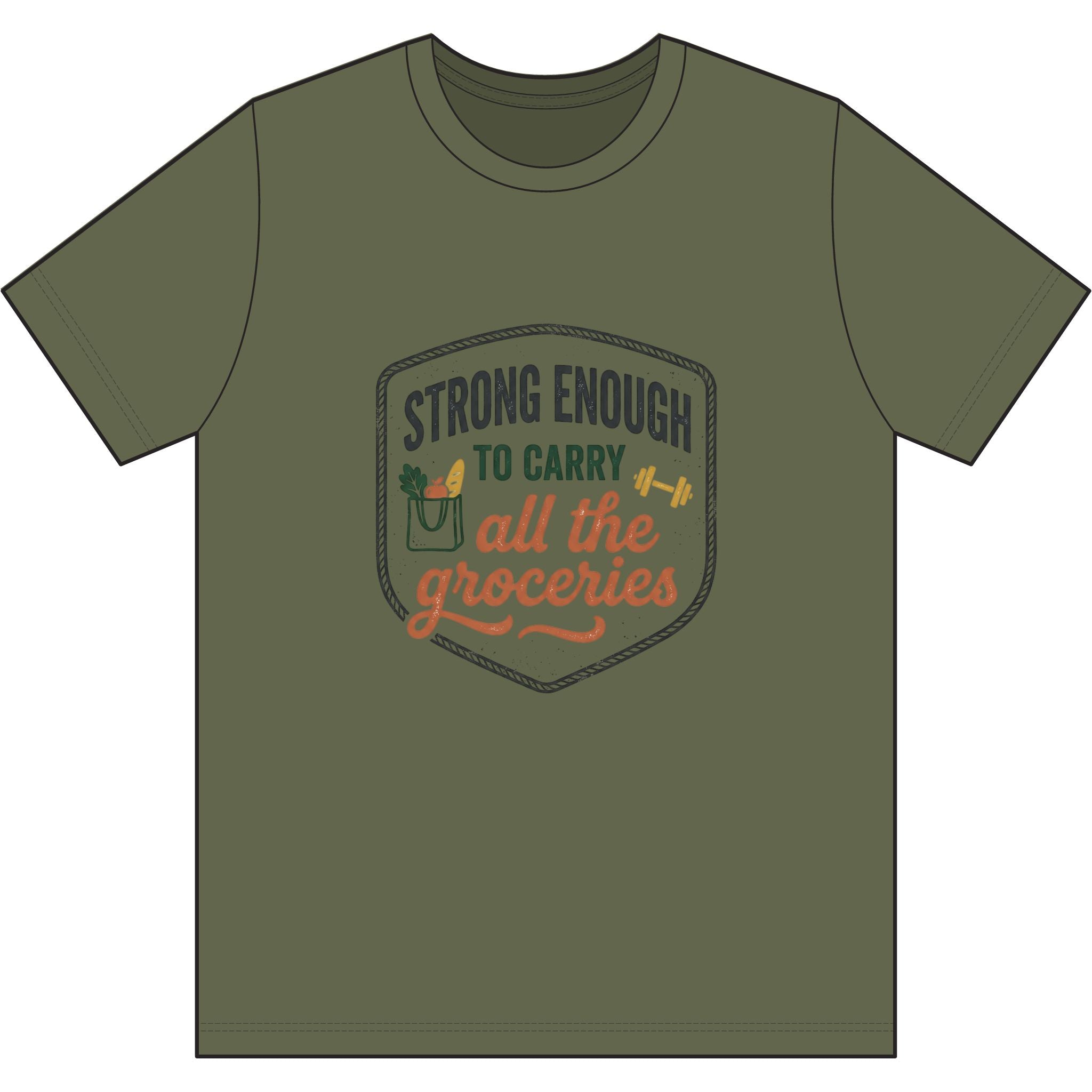 Strong Enough to Carry All the Groceries Dri-Power 100% Polyester T-Shirt