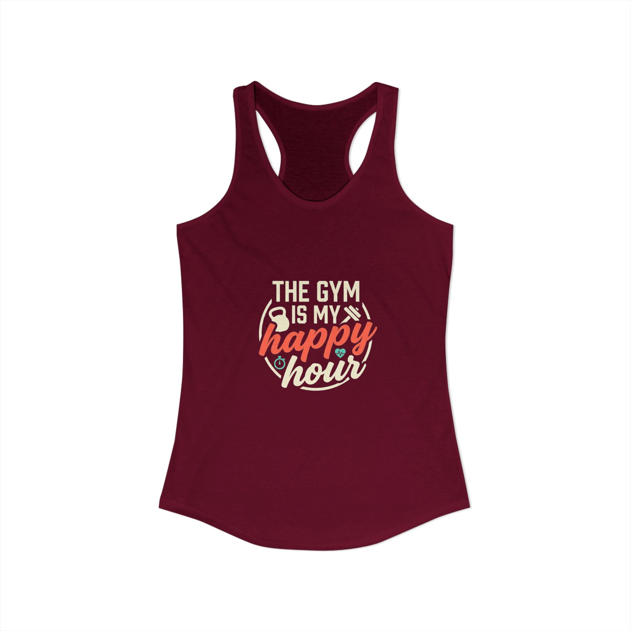The Gym is My Happy Hour Women's Ideal Racerback Tank