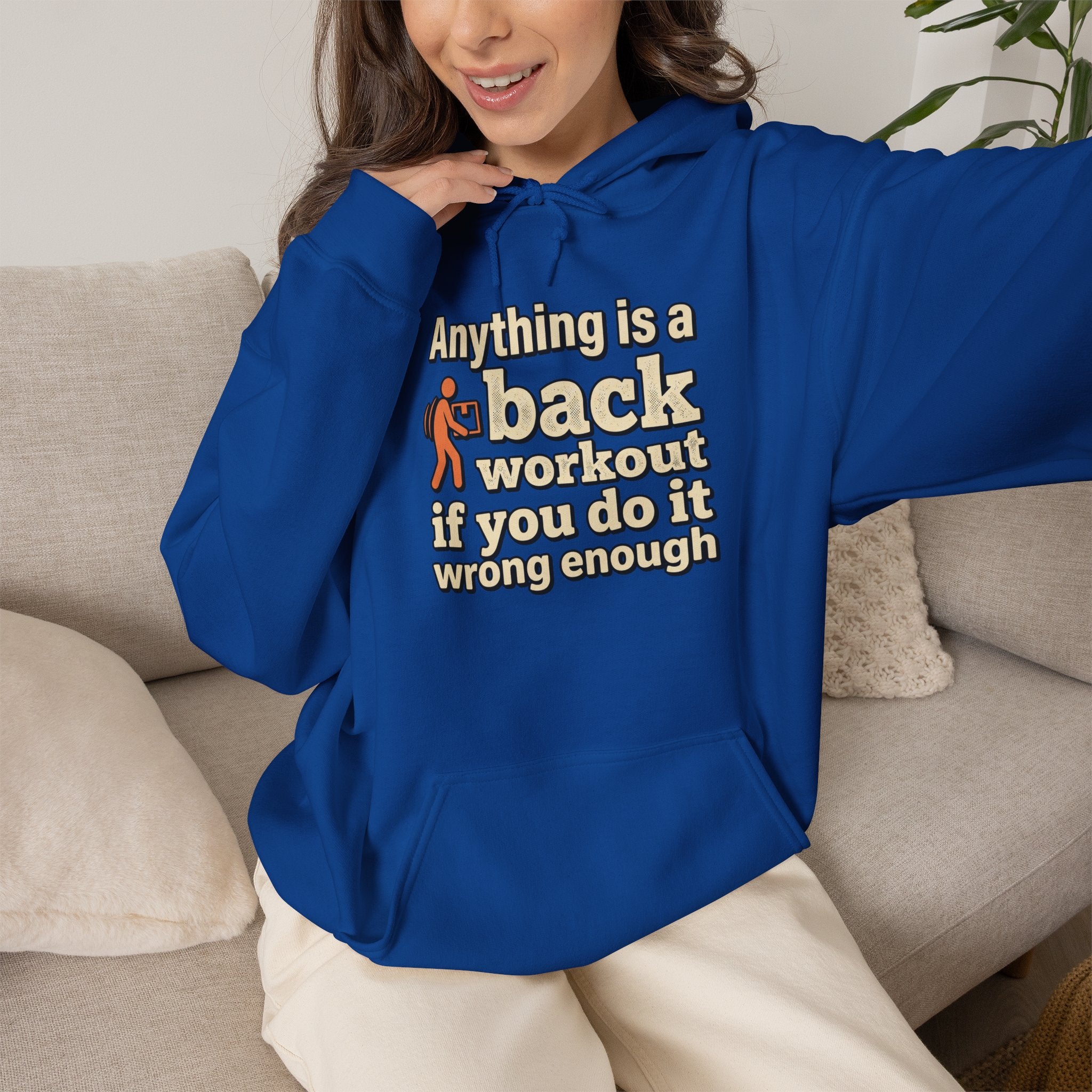 Anything is a Back Workout Unisex Heavy Blend™ Hooded Sweatshirt