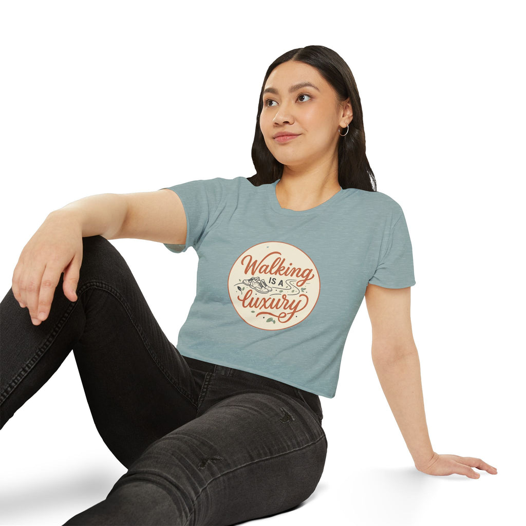 Walking is a Luxury Women's Festival Crop Top