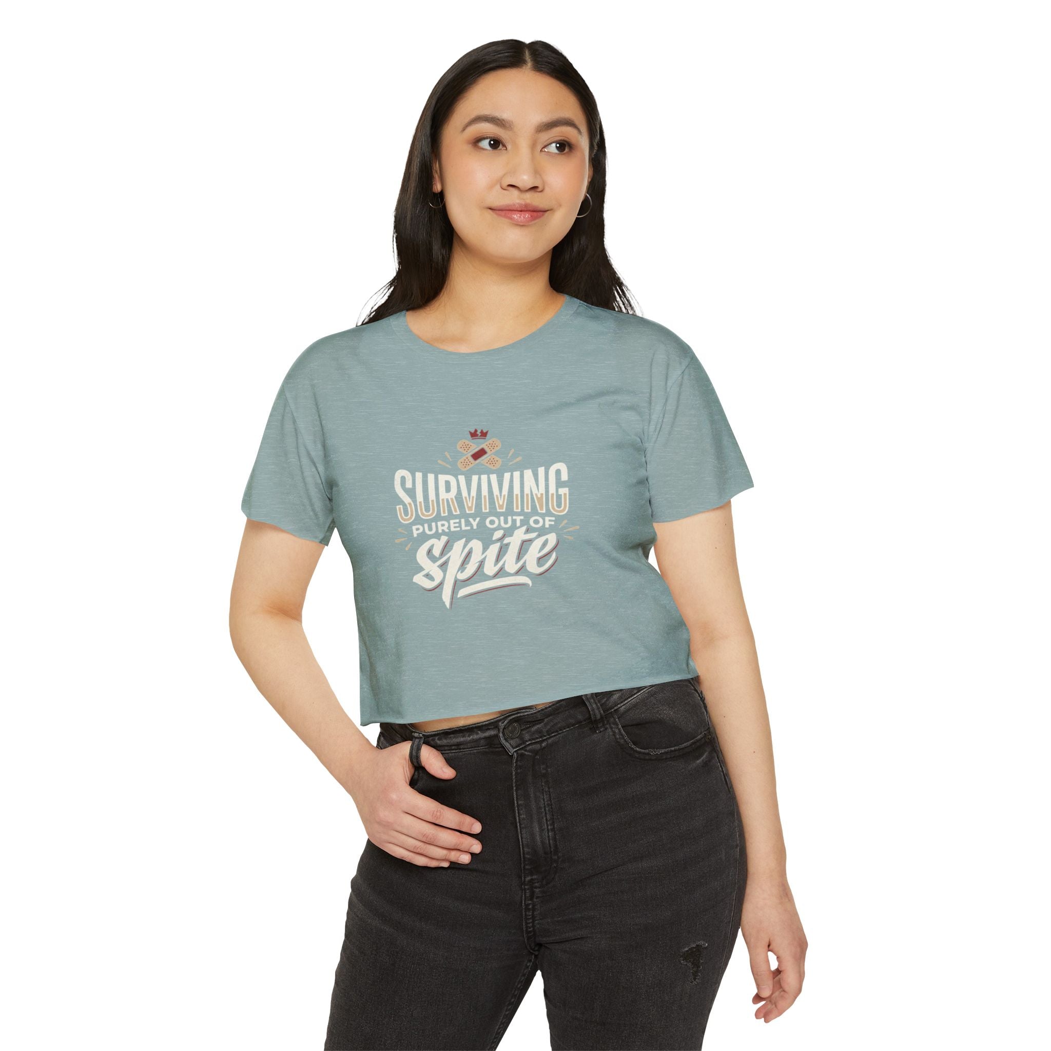 Surviving Purely Out of Spite Women's Festival Crop Top