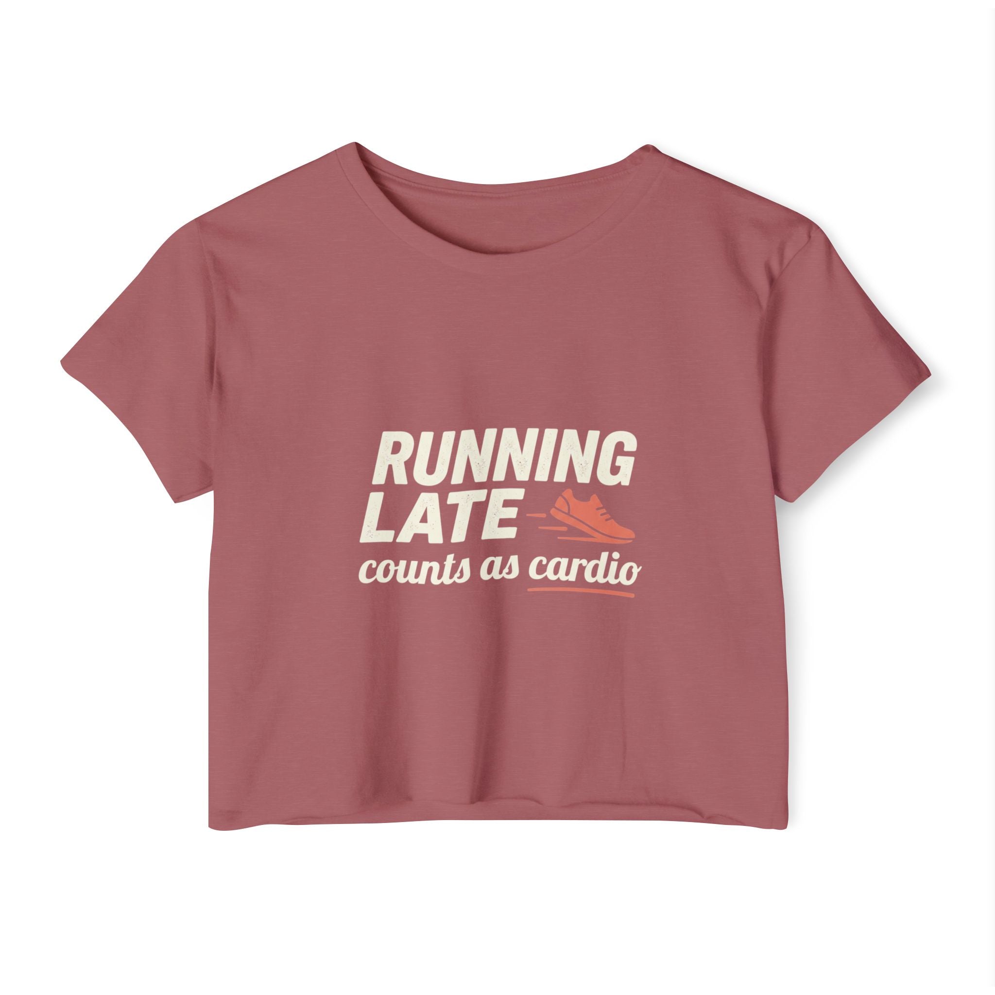 Running Late Counts as Cardio Women's Festival Crop Top