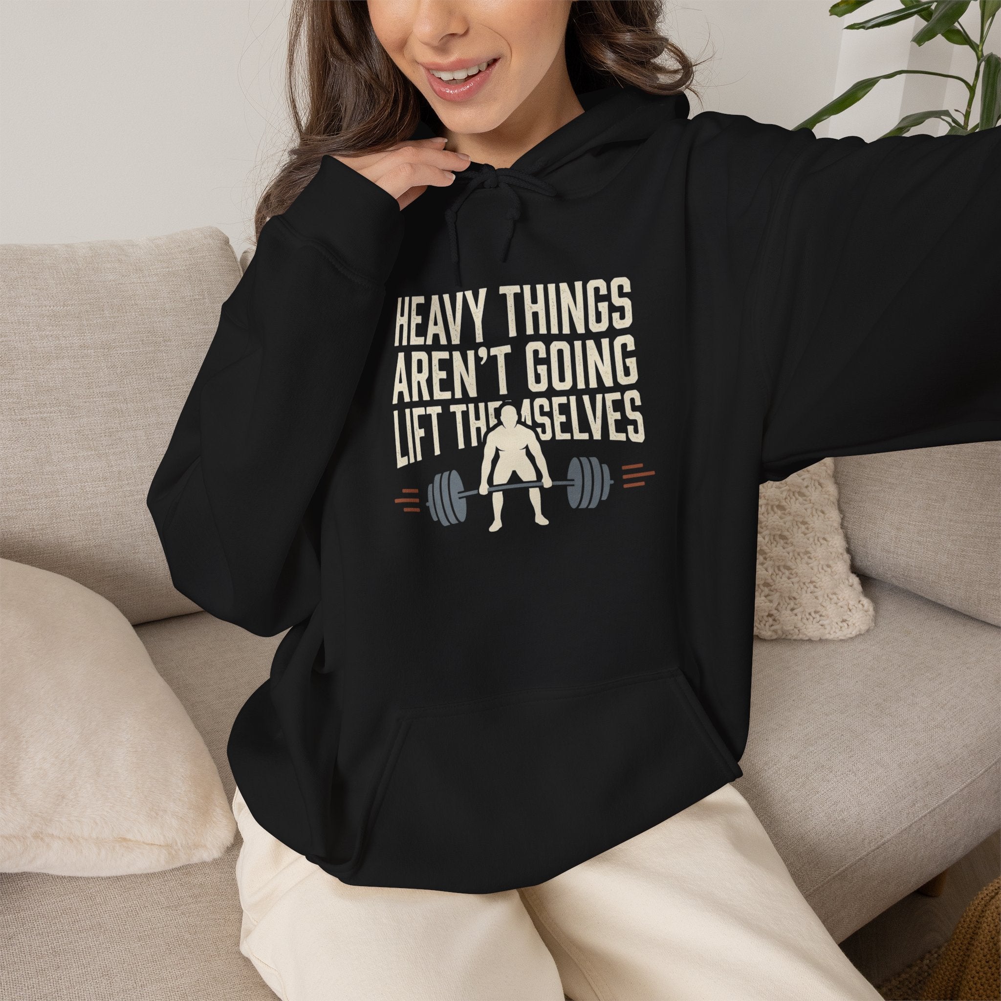 Heavy Things Aren't Going to Lift Themselves Unisex Heavy Blend™ Hooded Sweatshirt