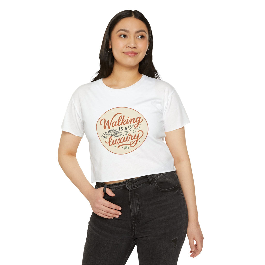 Walking is a Luxury Women's Festival Crop Top